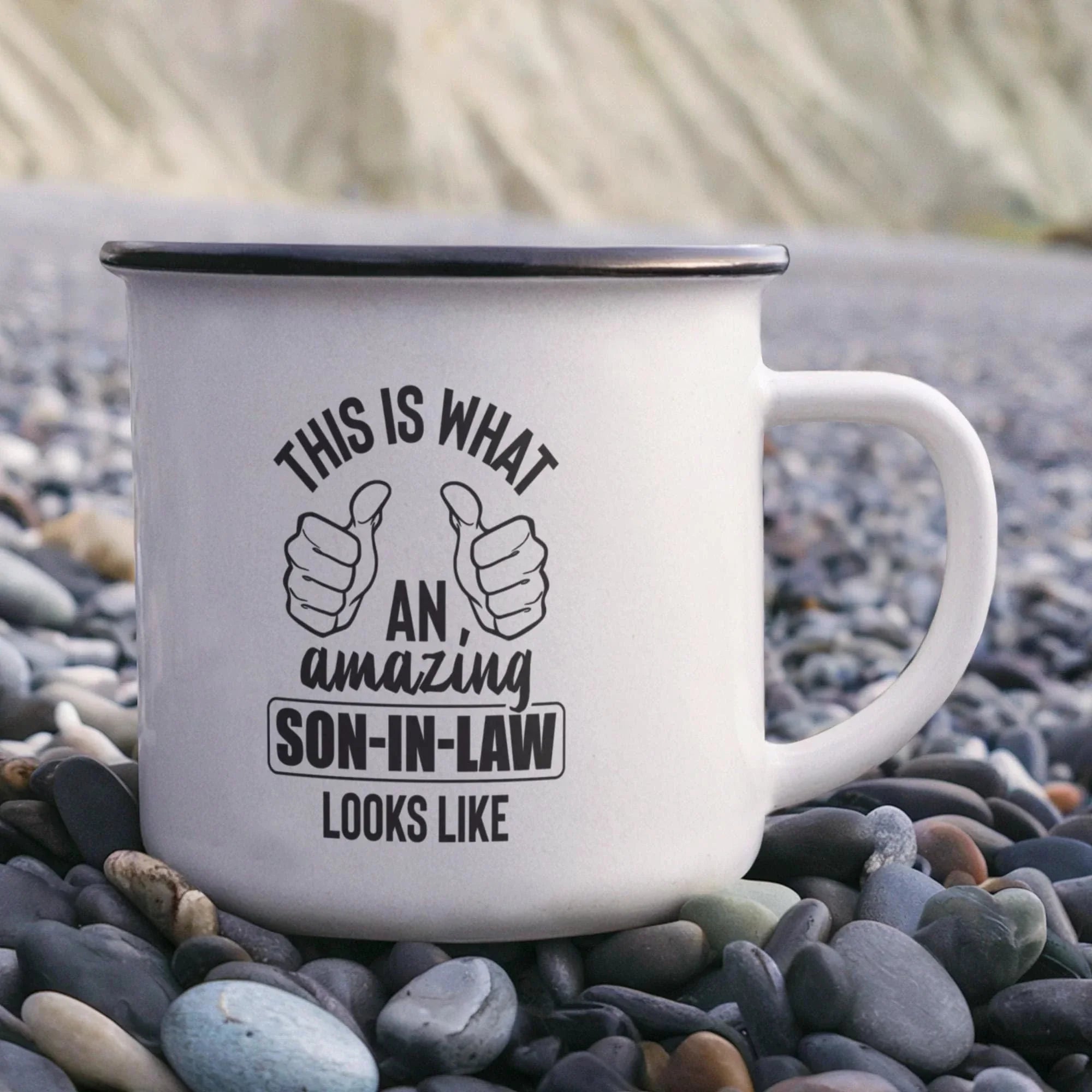 This Is What an Amazing Son-In-Law Looks Like – Enamel Steel Camper Mug