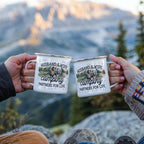 Husband & Wife Camping Partners for Life Enamel Mug – Cute Bear Couple RV Camper Gift for Couples, Campers & Outdoor Adventures