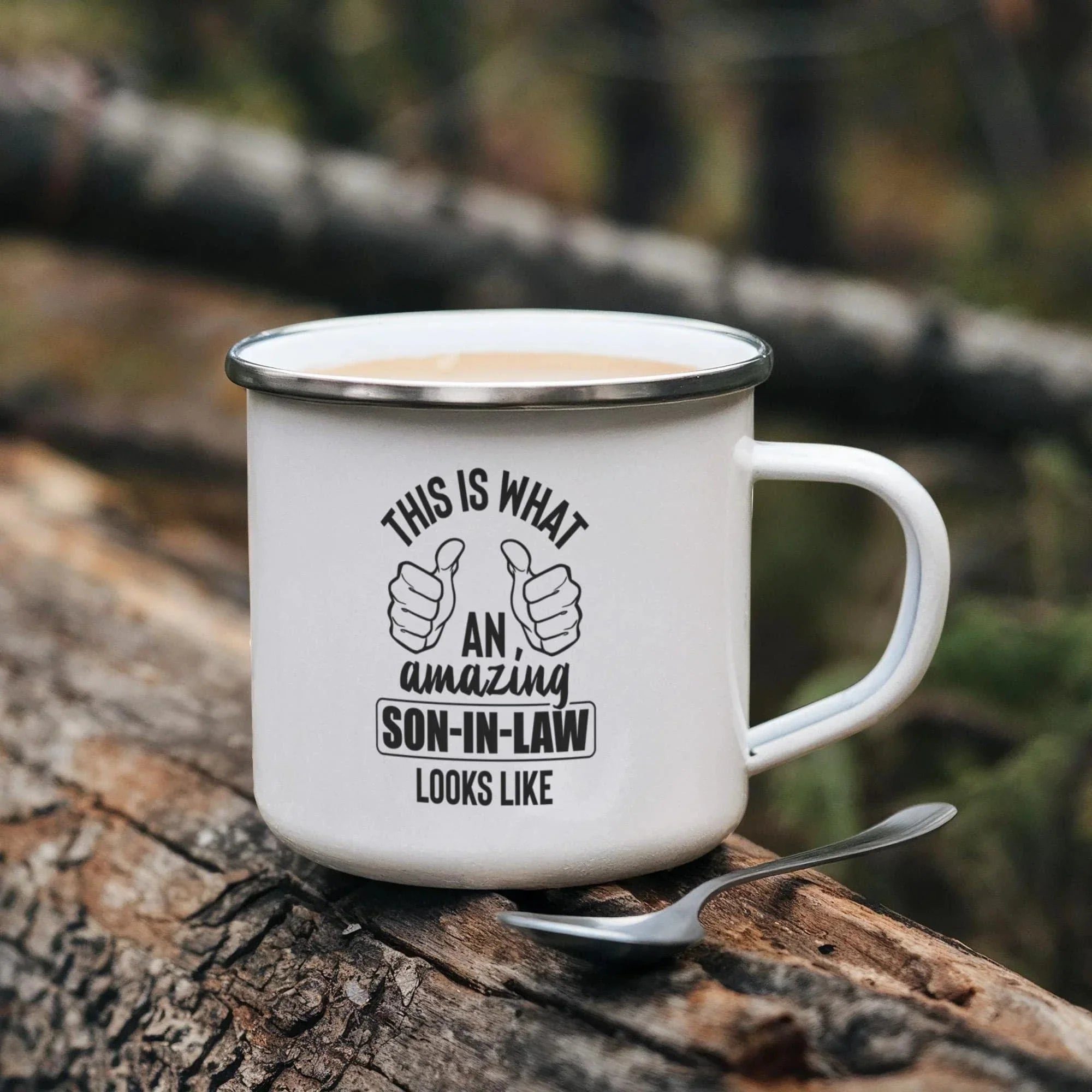 This Is What an Amazing Son-In-Law Looks Like – Enamel Steel Camper Mug