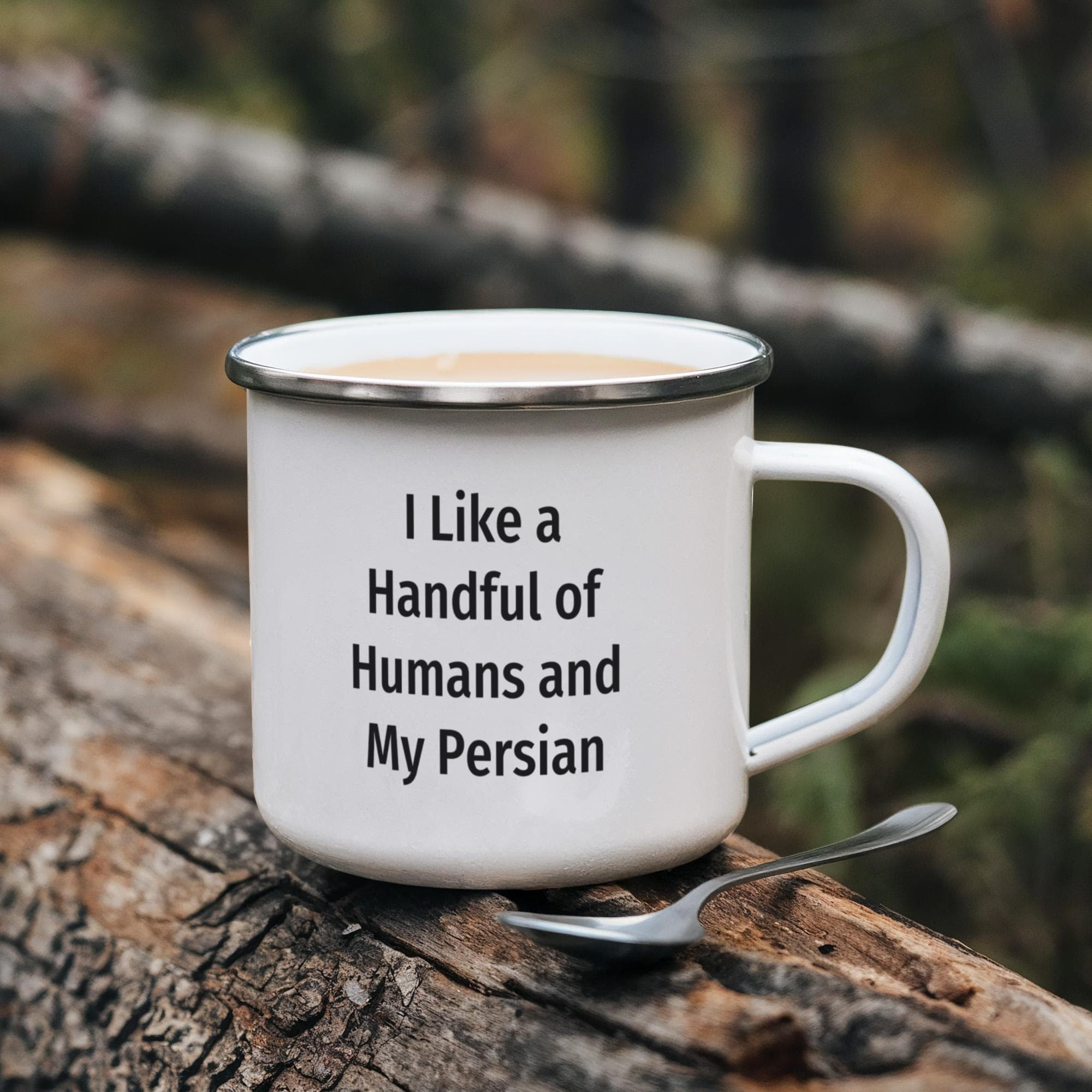 Funny Persian Cat Lover Camper Mug Gift - I Like a Handful of Humans and My Persian