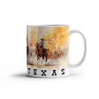 Texas Rodeo Cowboy Ceramic Mug – 11oz & 15oz – Western Horseback Riding Coffee Cup for Texans, Ranchers, Cowgirls & Lone Star State Fans