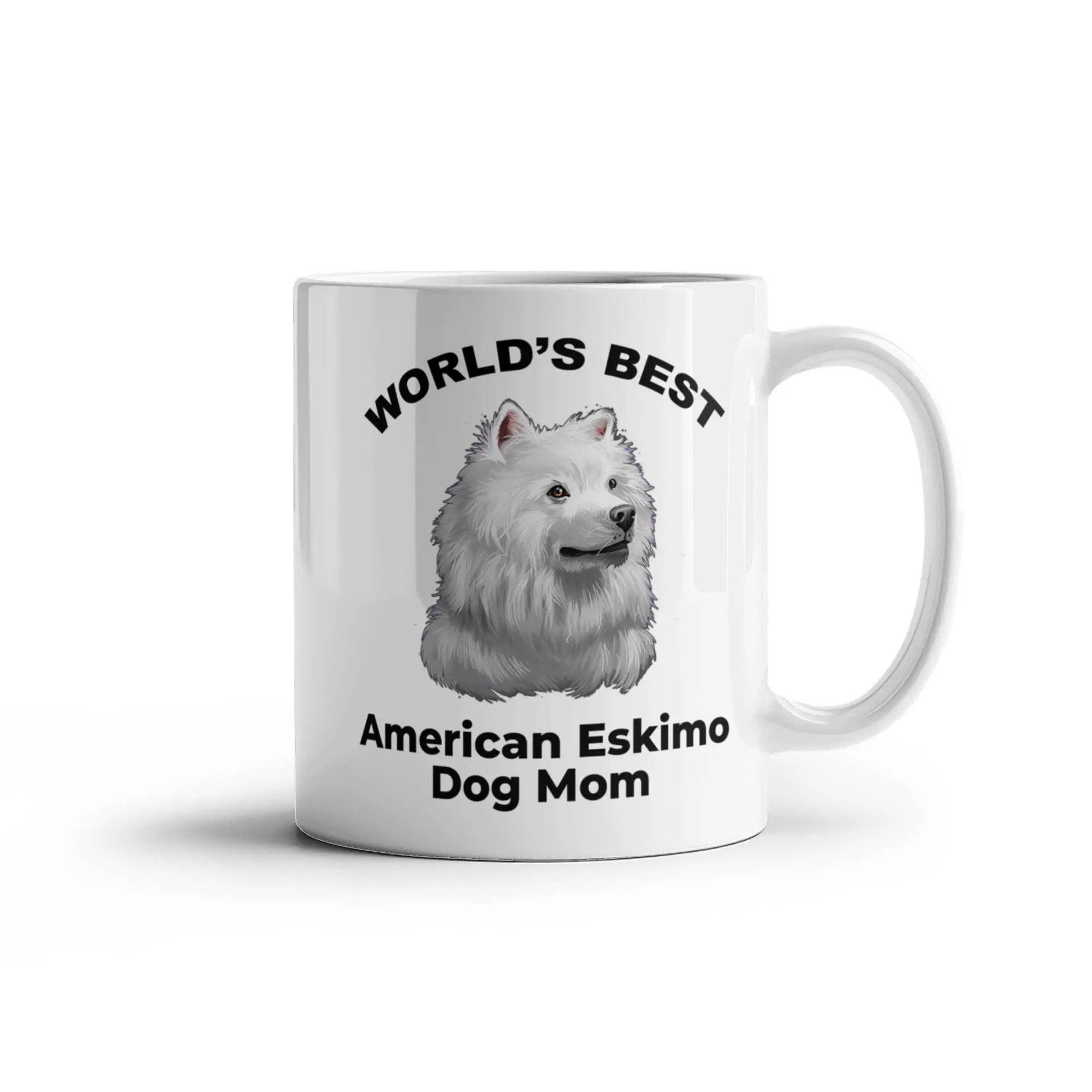 American Eskimo World's Best Dog Mom Custom Ceramic Coffee Mug