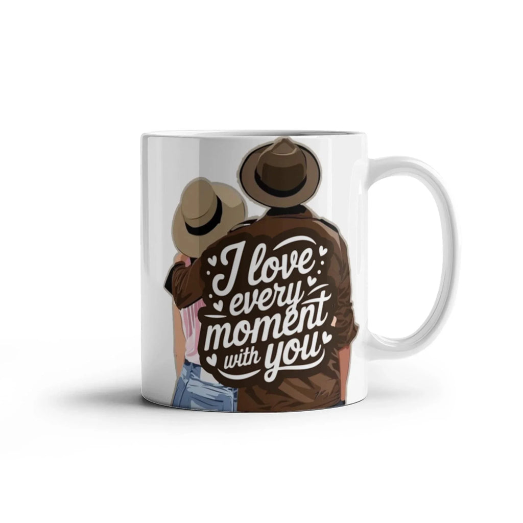 I Love Every Moment With You Mug – Romantic Couple Coffee Cup, Valentine's Day Gift for Husband, Wife, Boyfriend, Girlfriend & Anniversary