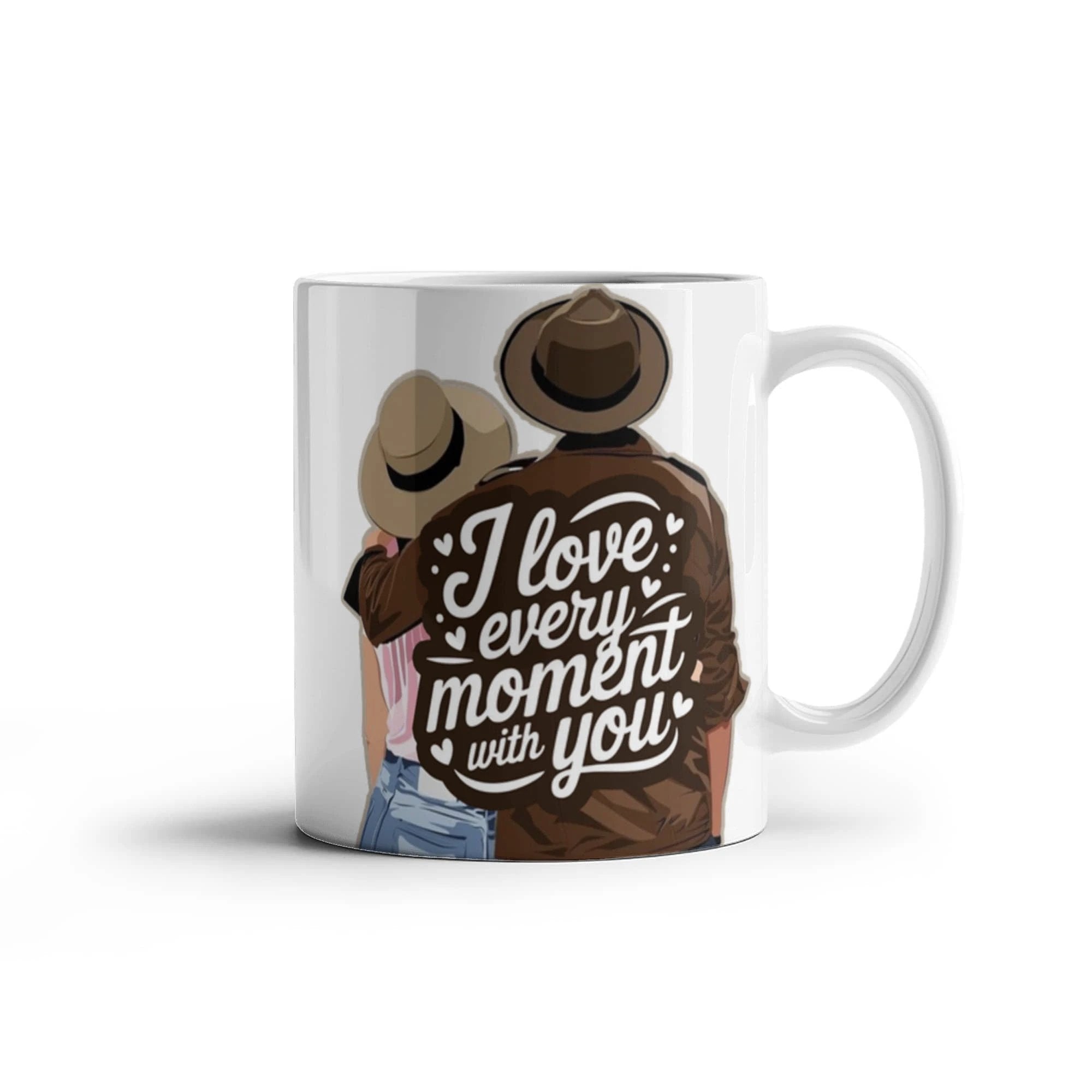 I Love Every Moment With You Mug – Romantic Couple Coffee Cup, Valentine's Day Gift for Husband, Wife, Boyfriend, Girlfriend & Anniversary
