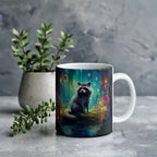 Enchanted Raccoon Coffee Mug – Magical Forest Raccoon Design | 11oz & 15oz Ceramic Mug