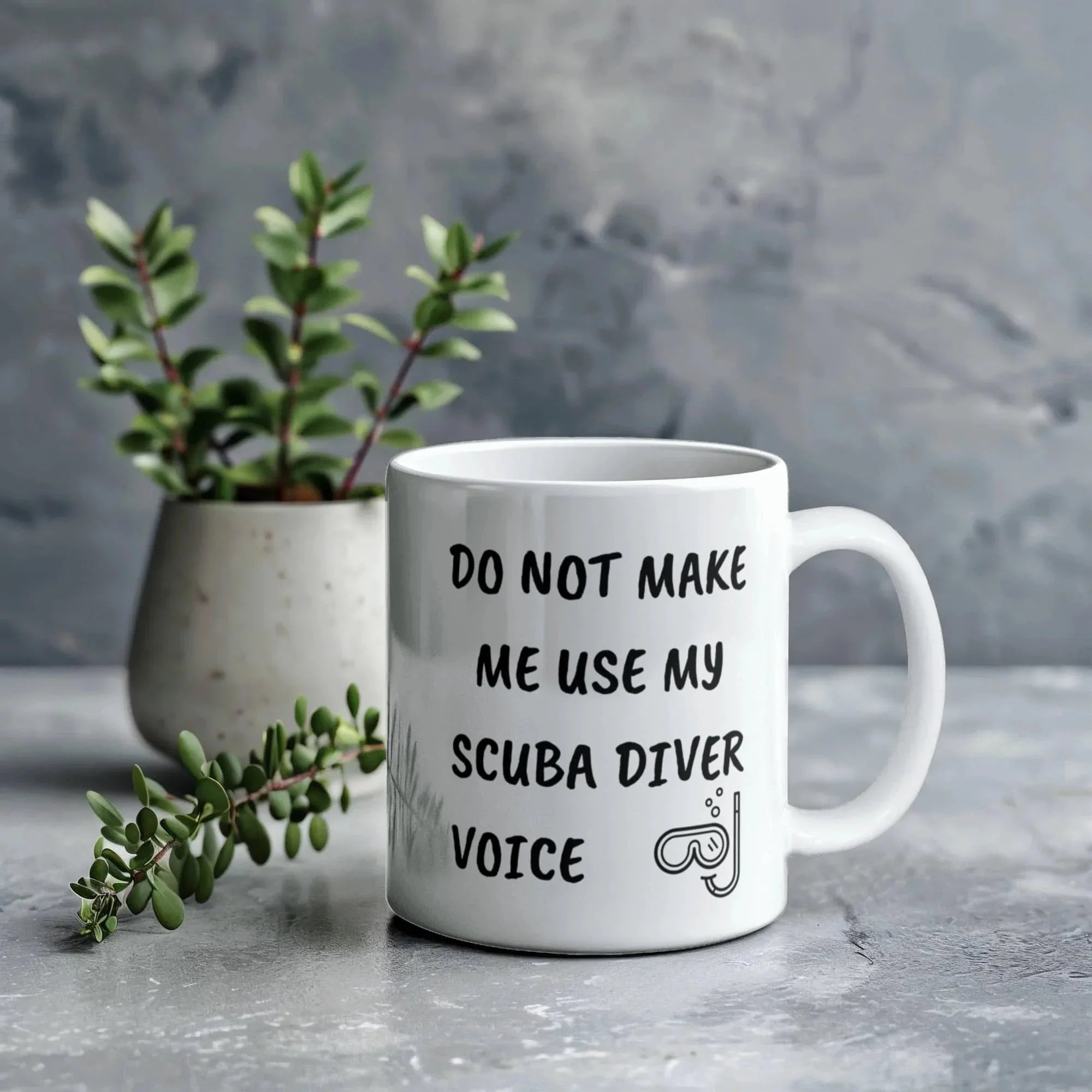 Funny Scuba Diver Ceramic Coffee Mug - Do Not Make Me Use My Scuba Diver Voice