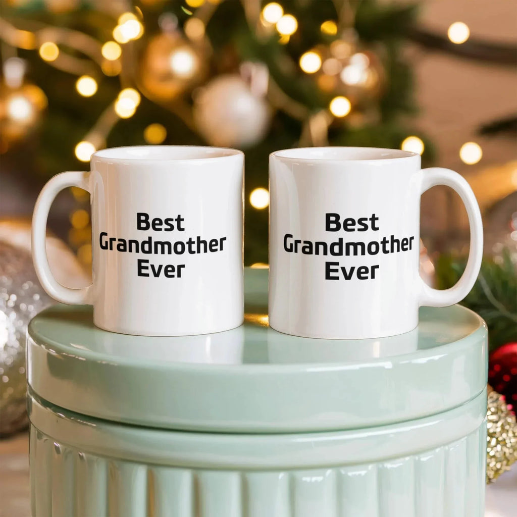 Best Grandmother Ever – Elegant White Ceramic Coffee Mug Gift for Grandma, Sweet Present from Grandkids, Kids, or Daughter