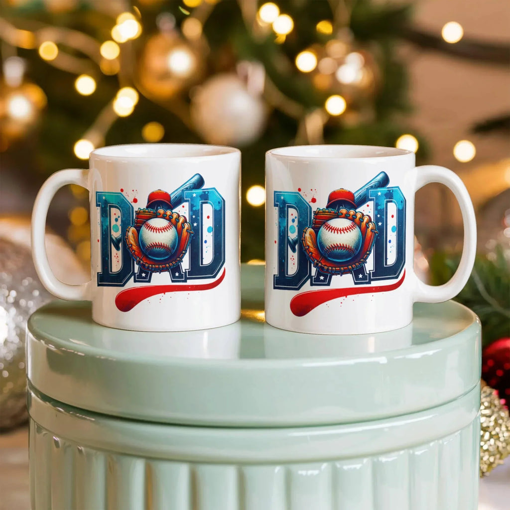 Baseball Dad Mug – Sports-Themed Ceramic Coffee Cup – Gift for Baseball-Loving Father or Coach