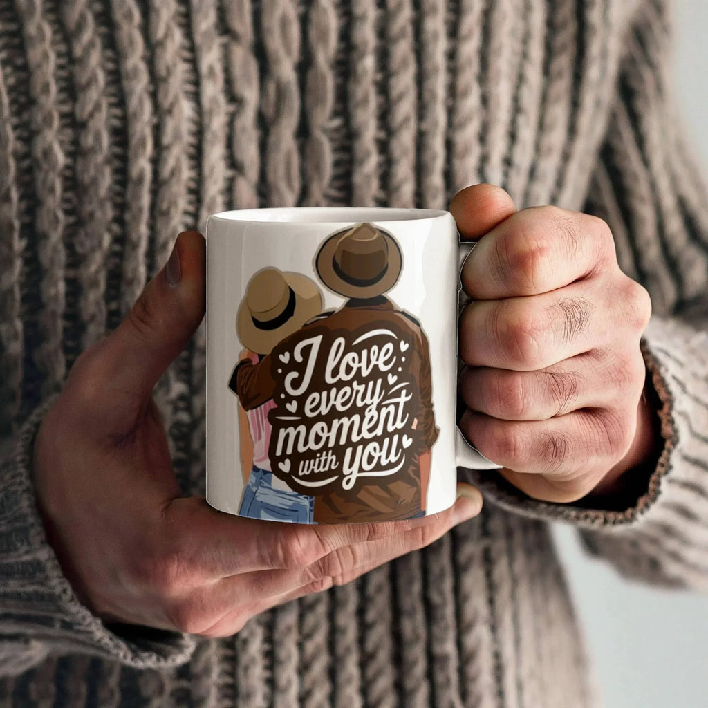 I Love Every Moment With You Mug – Romantic Couple Coffee Cup, Valentine's Day Gift for Husband, Wife, Boyfriend, Girlfriend & Anniversary