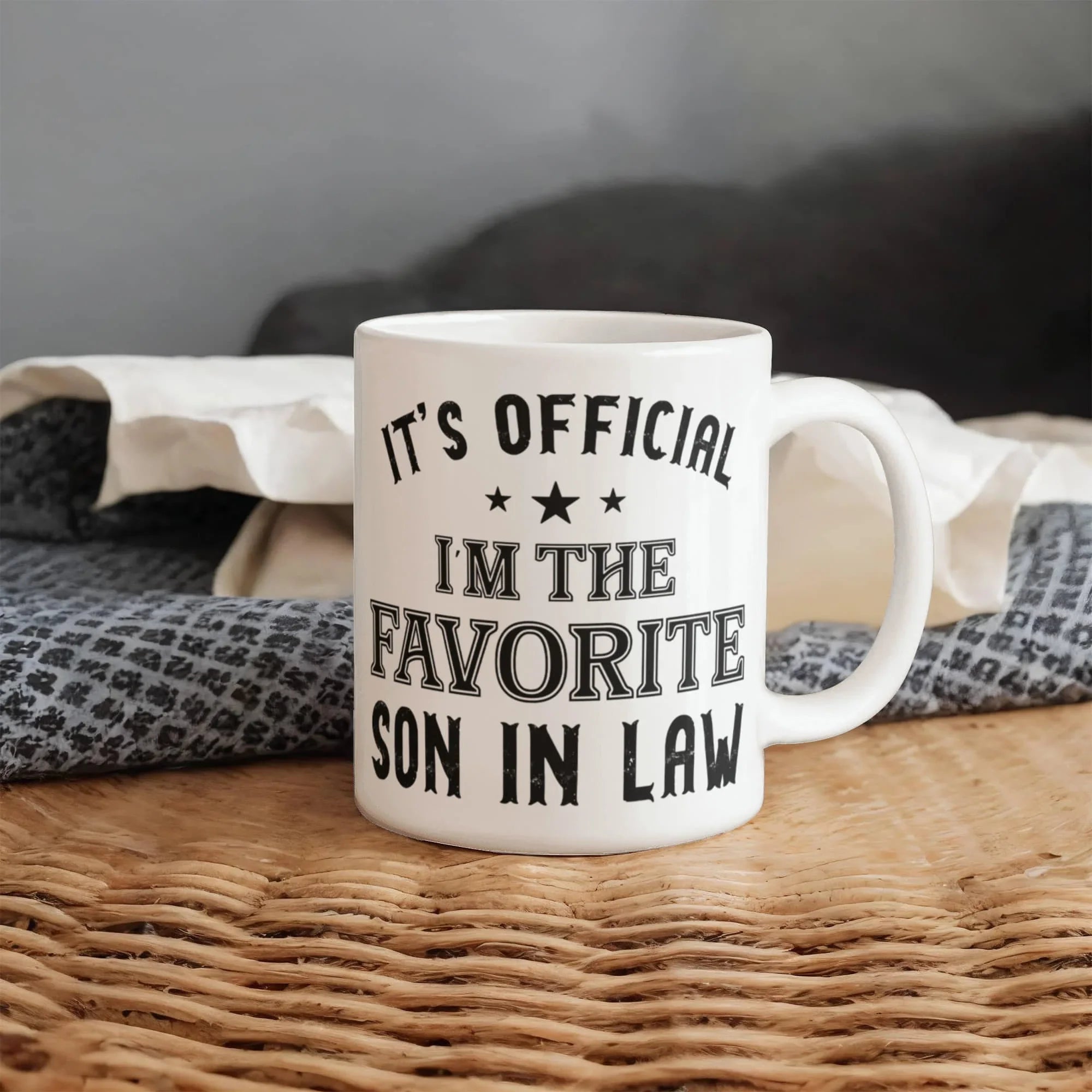 It's Official, I'm the Favorite Son-In-Law – White Ceramic Coffee Mug (11oz & 15oz)