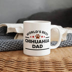 World's Best Chihuahua Dad White Ceramic Coffee Mug – Funny Dog Lover Gift for Pet Dads