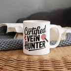 Certified Vein Hunter Phlebotomist Mug – Funny Medical Lab Tech Gift for Coworkers, Nurses & Students