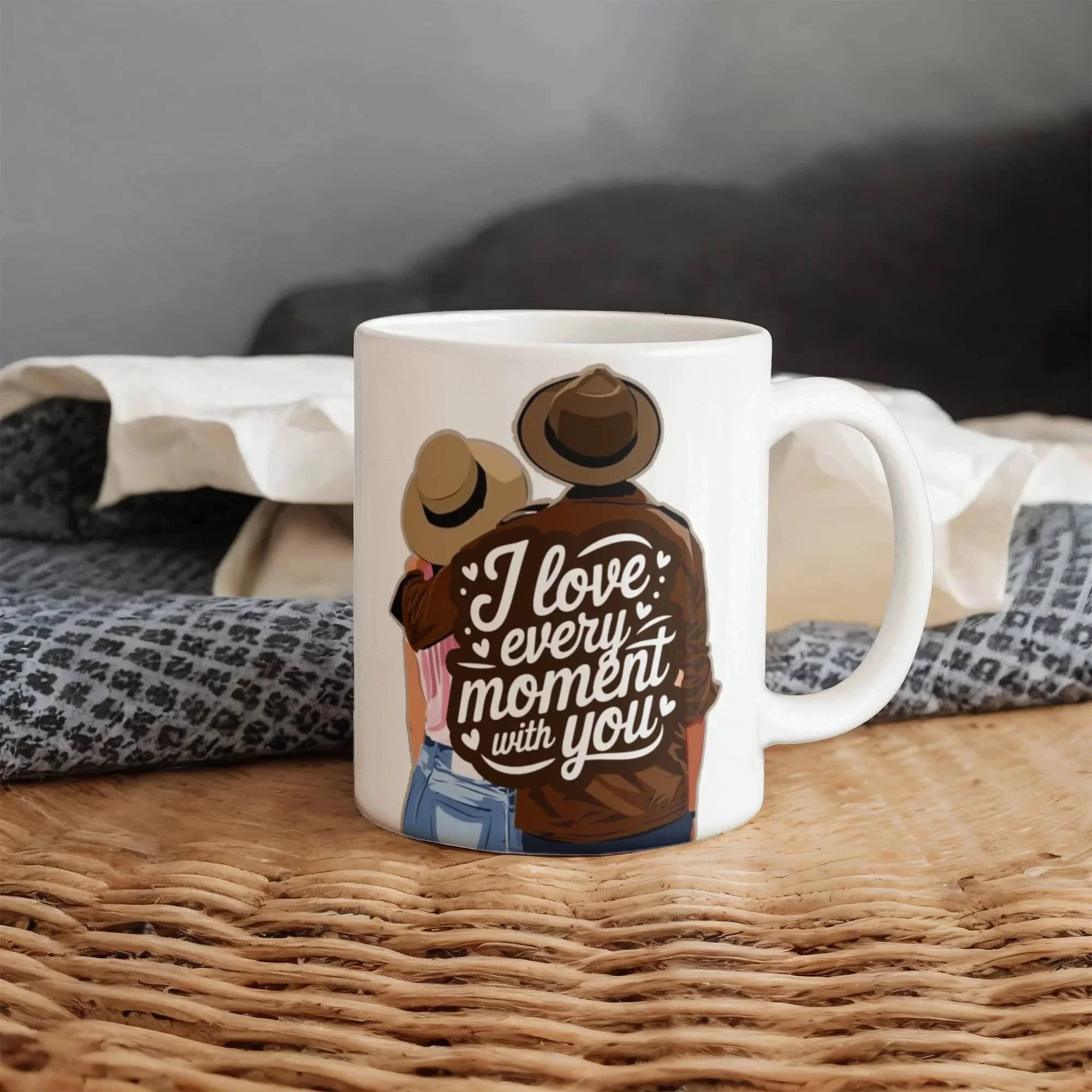 I Love Every Moment With You Mug – Romantic Couple Coffee Cup, Valentine's Day Gift for Husband, Wife, Boyfriend, Girlfriend & Anniversary