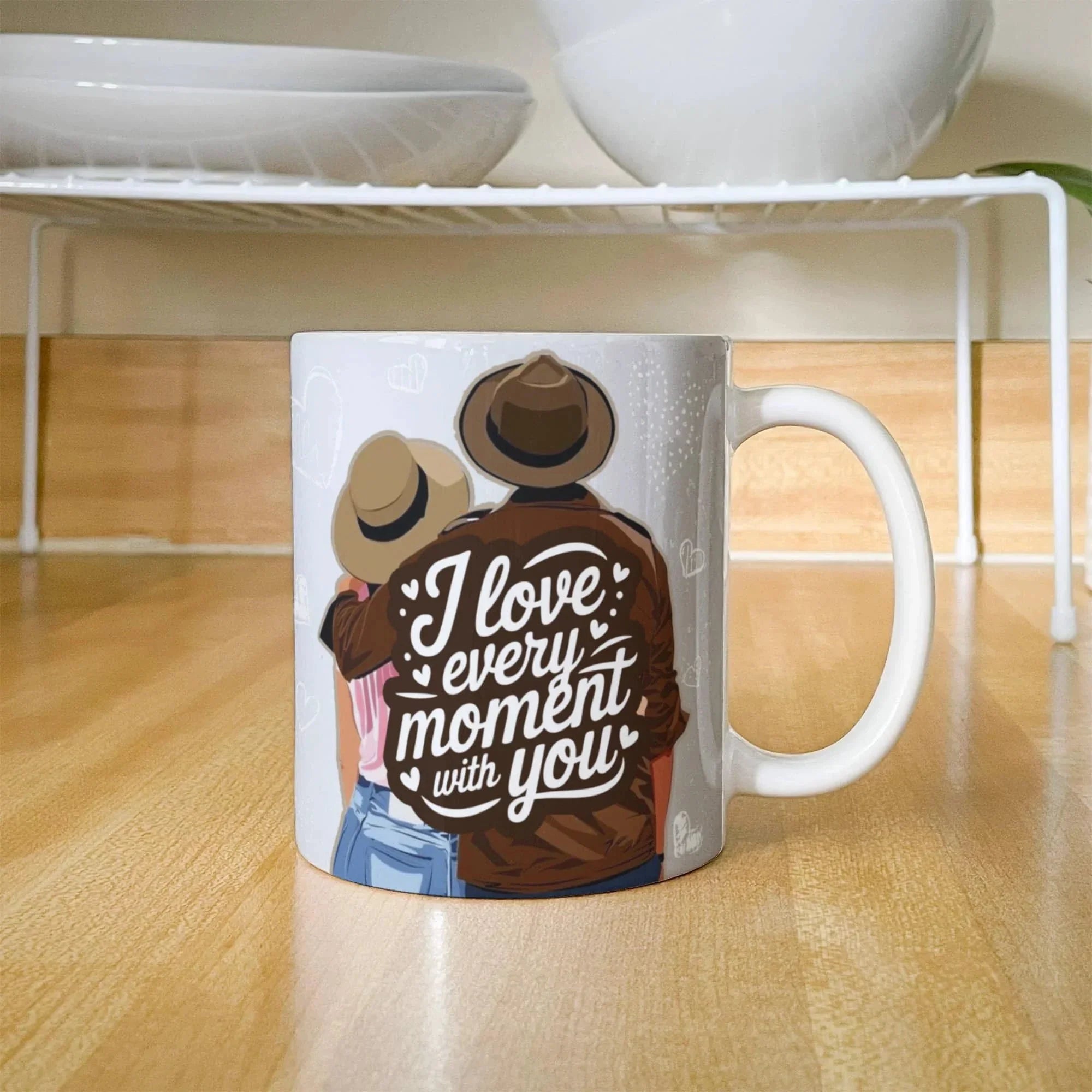 I Love Every Moment With You Mug – Romantic Couple Coffee Cup, Valentine's Day Gift for Husband, Wife, Boyfriend, Girlfriend & Anniversary