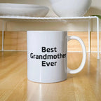 Best Grandmother Ever – Elegant White Ceramic Coffee Mug Gift for Grandma, Sweet Present from Grandkids, Kids, or Daughter