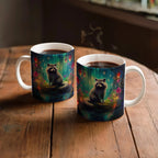 Enchanted Raccoon Coffee Mug – Magical Forest Raccoon Design | 11oz & 15oz Ceramic Mug