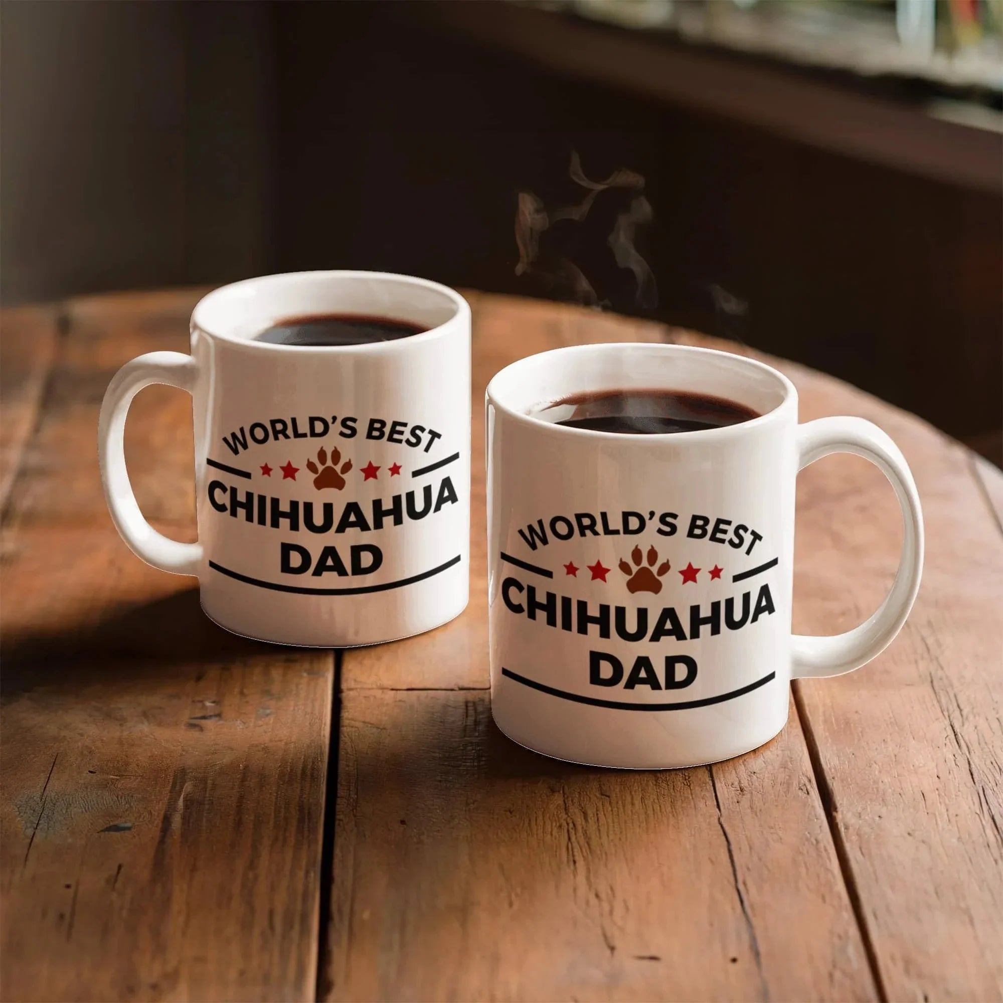 World's Best Chihuahua Dad White Ceramic Coffee Mug – Funny Dog Lover Gift for Pet Dads