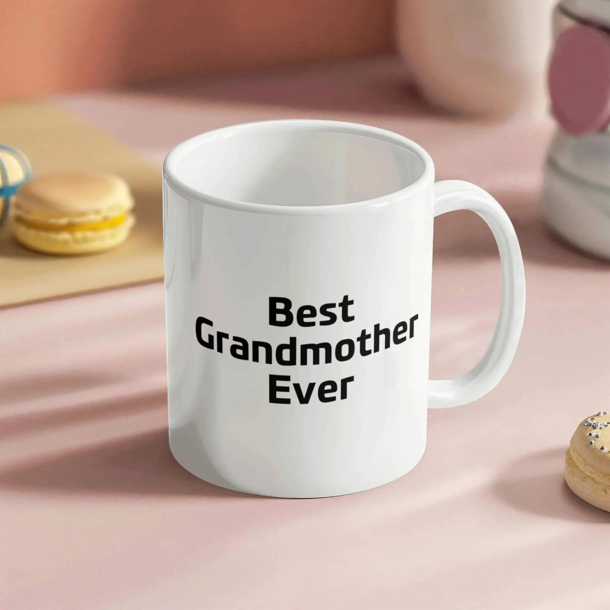 Best Grandmother Ever – Elegant White Ceramic Coffee Mug Gift for Grandma, Sweet Present from Grandkids, Kids, or Daughter