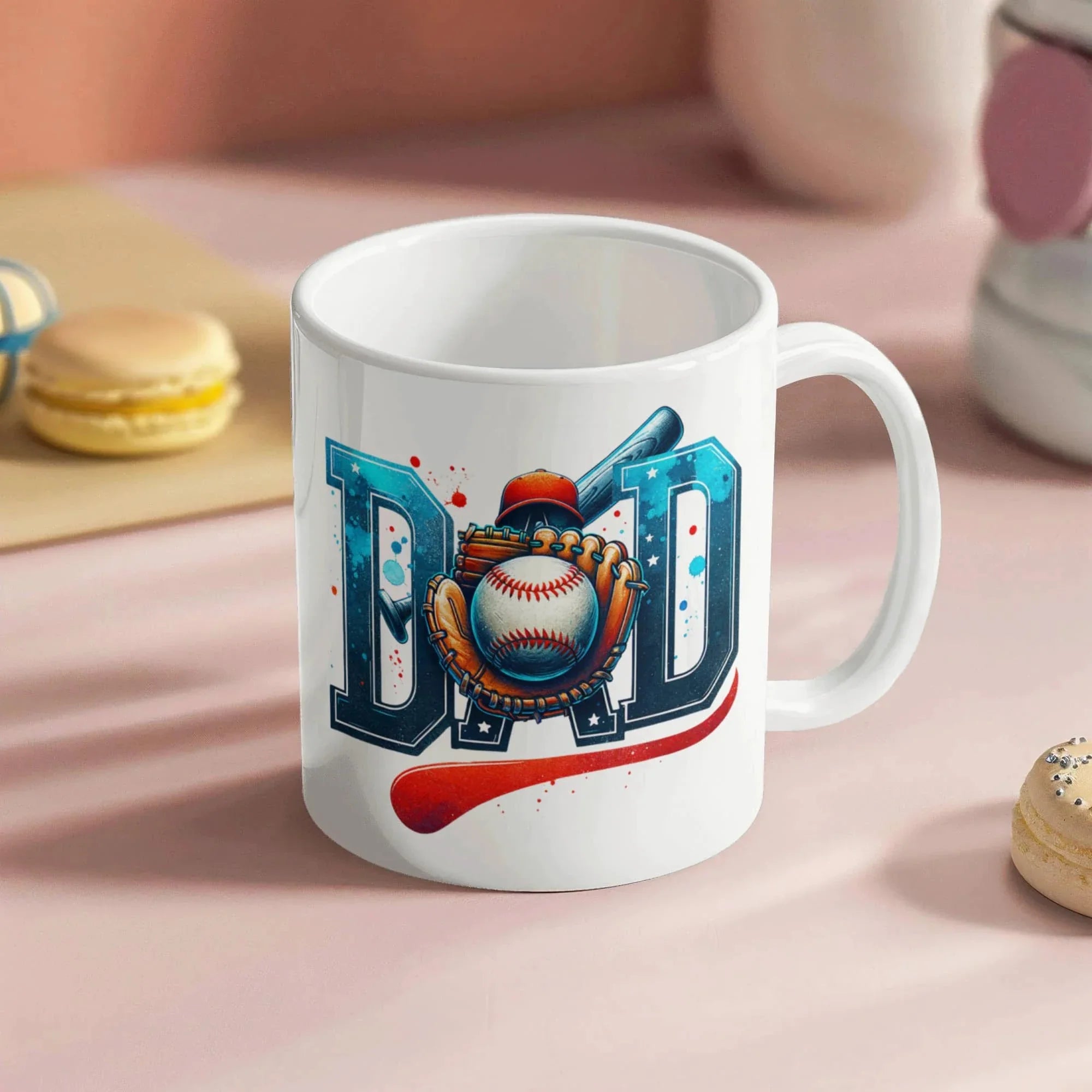 Baseball Dad Mug – Sports-Themed Ceramic Coffee Cup – Gift for Baseball-Loving Father or Coach