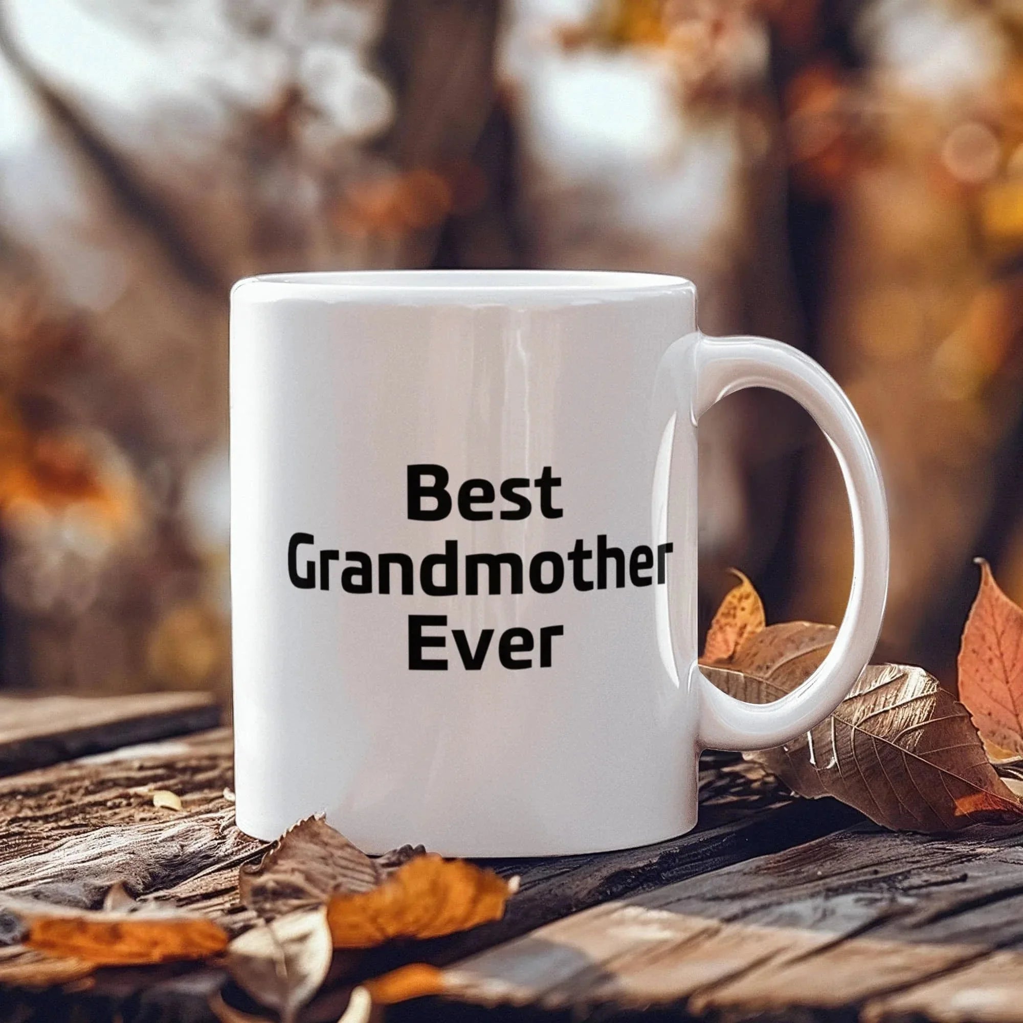 Best Grandmother Ever – Elegant White Ceramic Coffee Mug Gift for Grandma, Sweet Present from Grandkids, Kids, or Daughter
