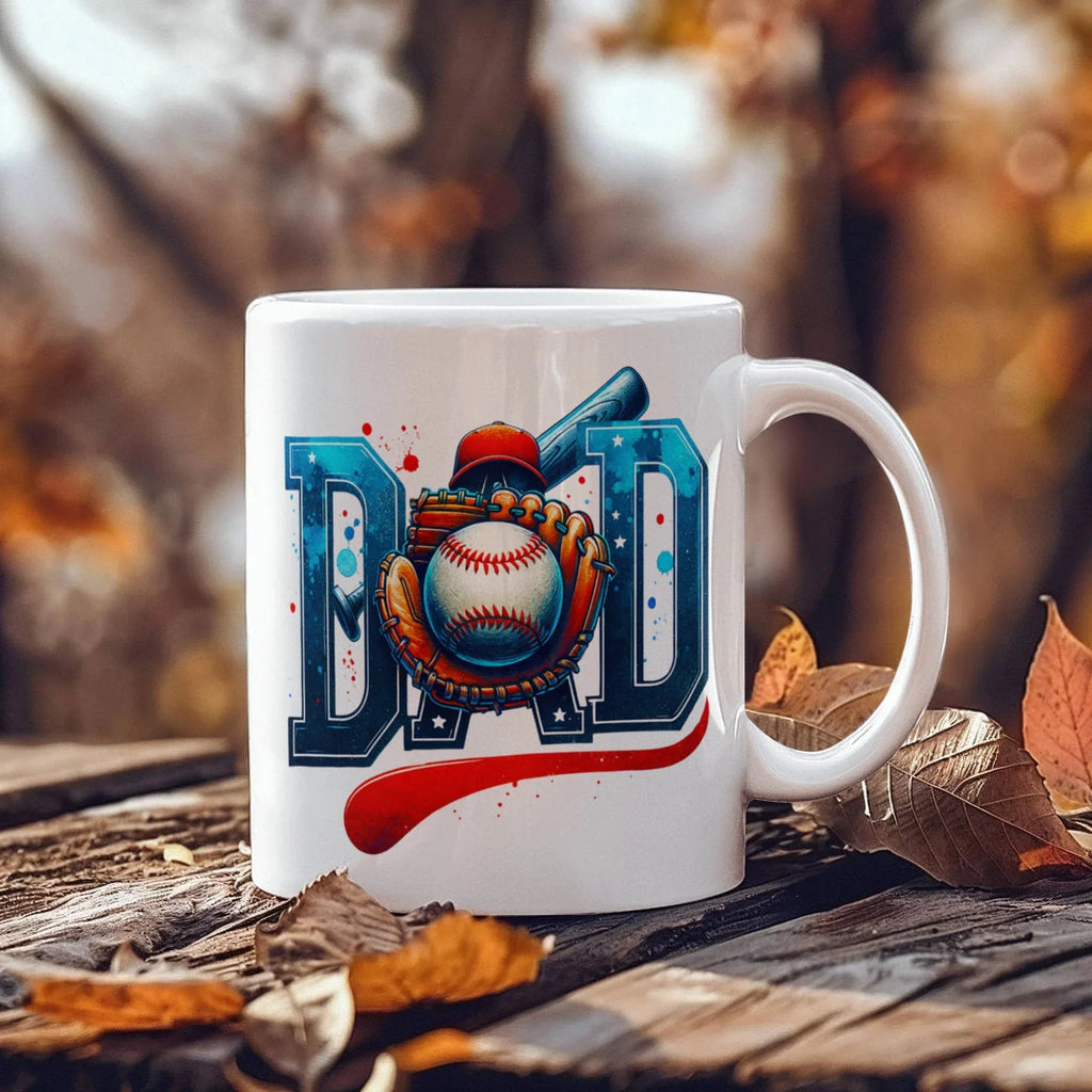 Baseball Dad Mug – Sports-Themed Ceramic Coffee Cup – Gift for Baseball-Loving Father or Coach
