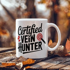 Certified Vein Hunter Phlebotomist Mug – Funny Medical Lab Tech Gift for Coworkers, Nurses & Students