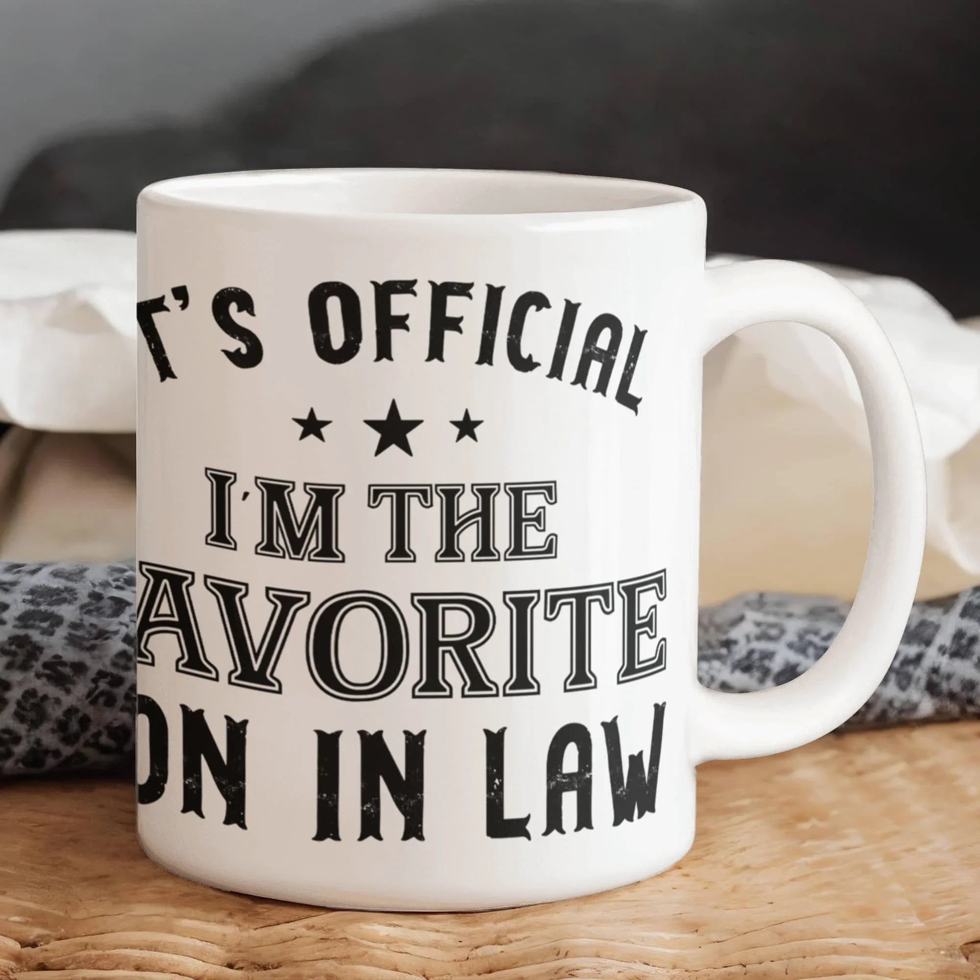 It's Official, I'm the Favorite Son-In-Law – White Ceramic Coffee Mug (11oz & 15oz)