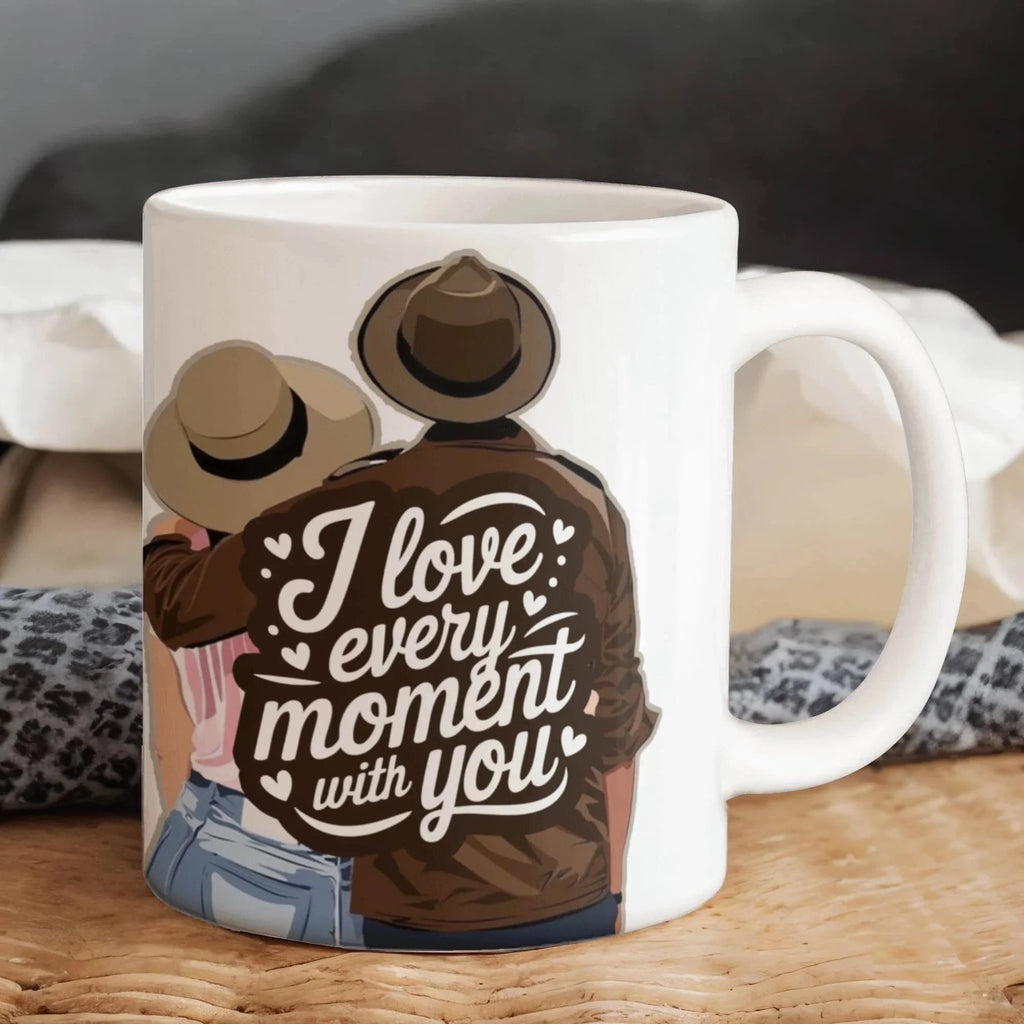 I Love Every Moment With You Mug – Romantic Couple Coffee Cup, Valentine's Day Gift for Husband, Wife, Boyfriend, Girlfriend & Anniversary