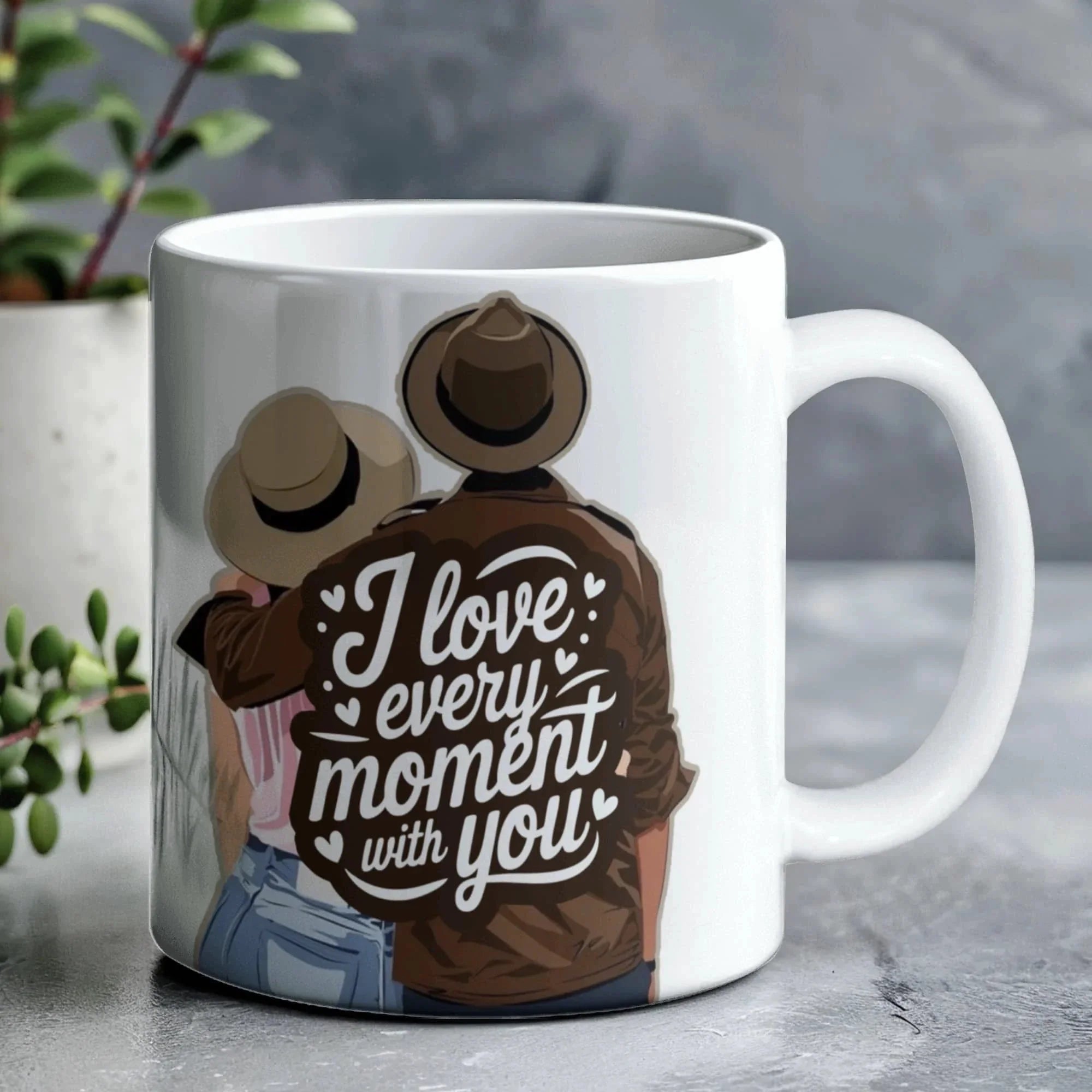 I Love Every Moment With You Mug – Romantic Couple Coffee Cup, Valentine's Day Gift for Husband, Wife, Boyfriend, Girlfriend & Anniversary