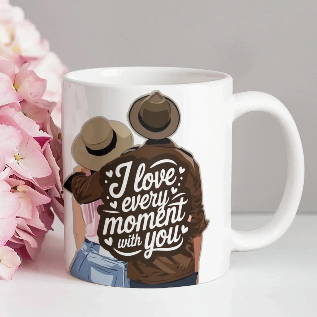 I Love Every Moment With You Mug – Romantic Couple Coffee Cup, Valentine's Day Gift for Husband, Wife, Boyfriend, Girlfriend & Anniversary