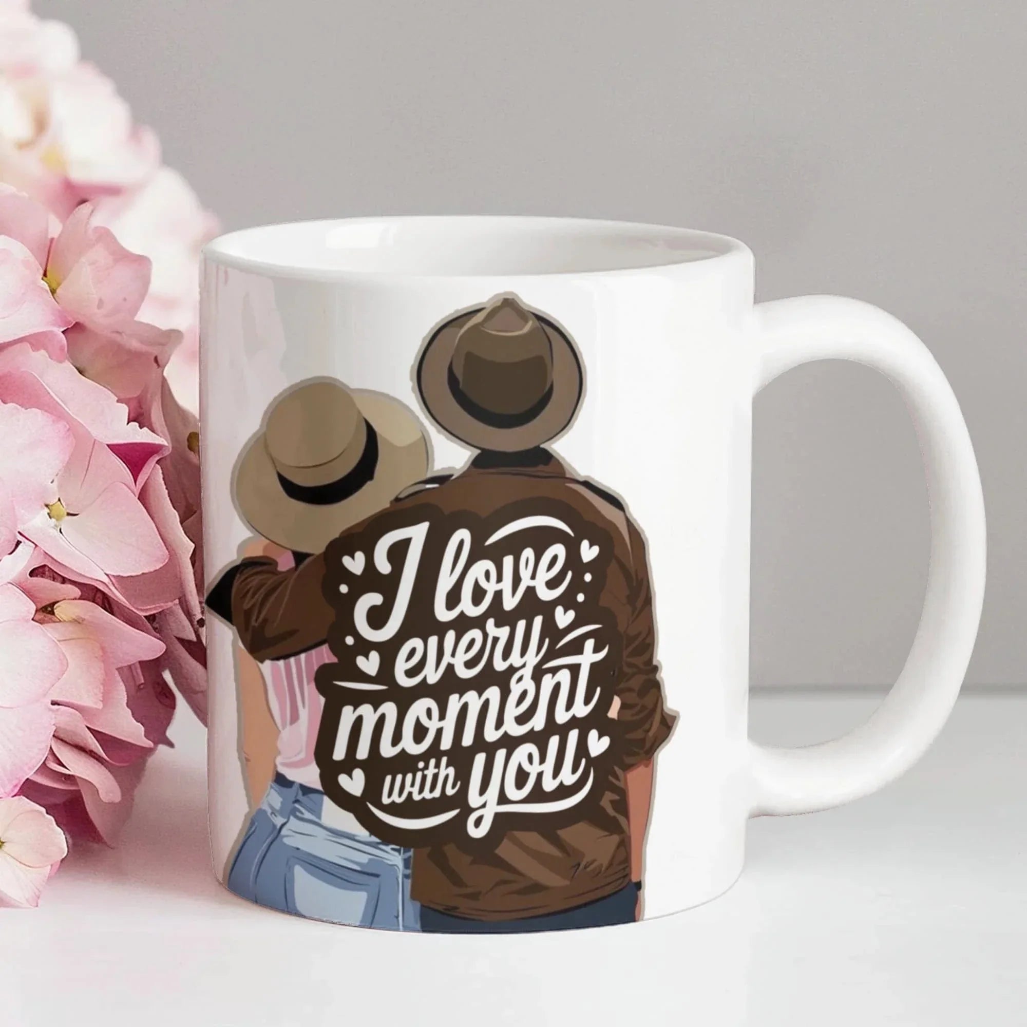 I Love Every Moment With You Mug – Romantic Couple Coffee Cup, Valentine's Day Gift for Husband, Wife, Boyfriend, Girlfriend & Anniversary
