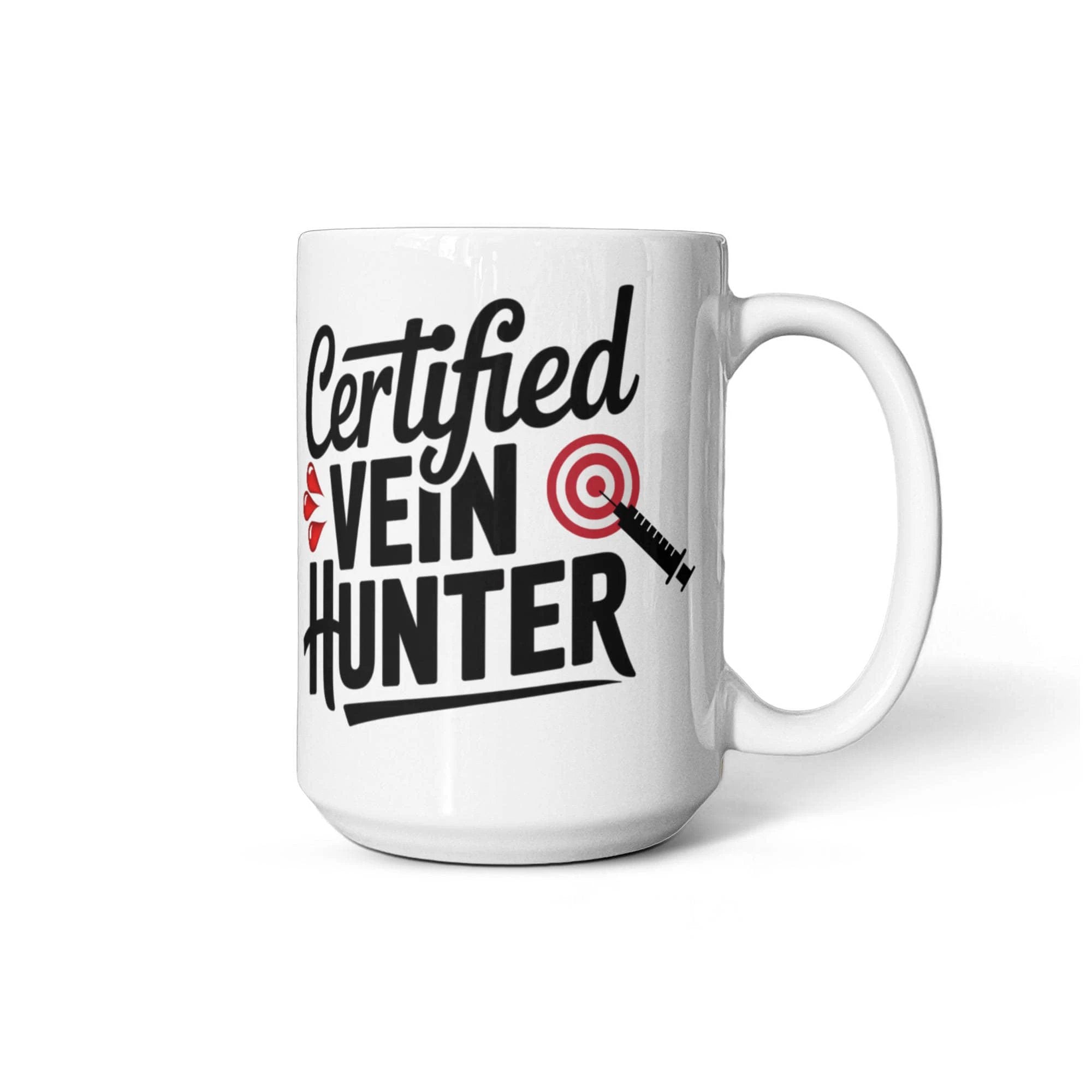 Certified Vein Hunter Phlebotomist Mug – Funny Medical Lab Tech Gift for Coworkers, Nurses & Students