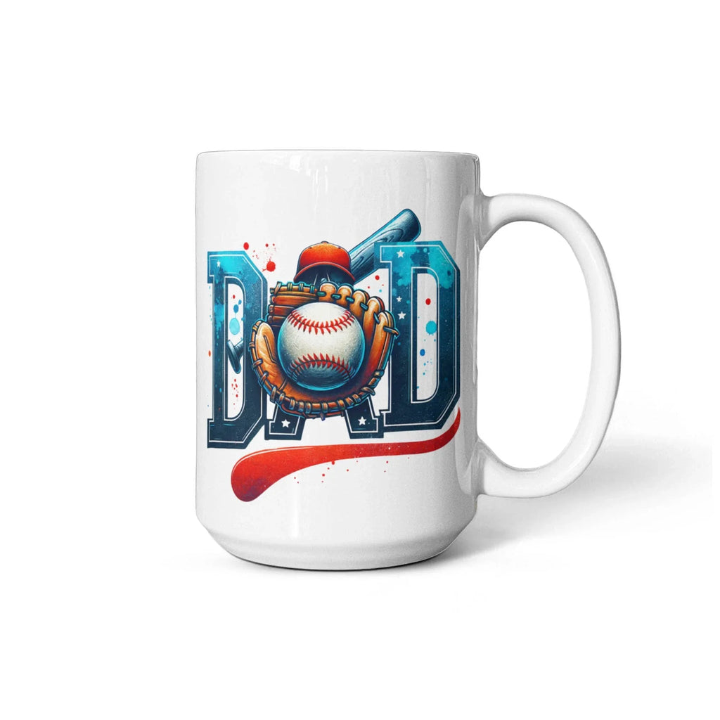 Baseball Dad Mug – Sports-Themed Ceramic Coffee Cup – Gift for Baseball-Loving Father or Coach