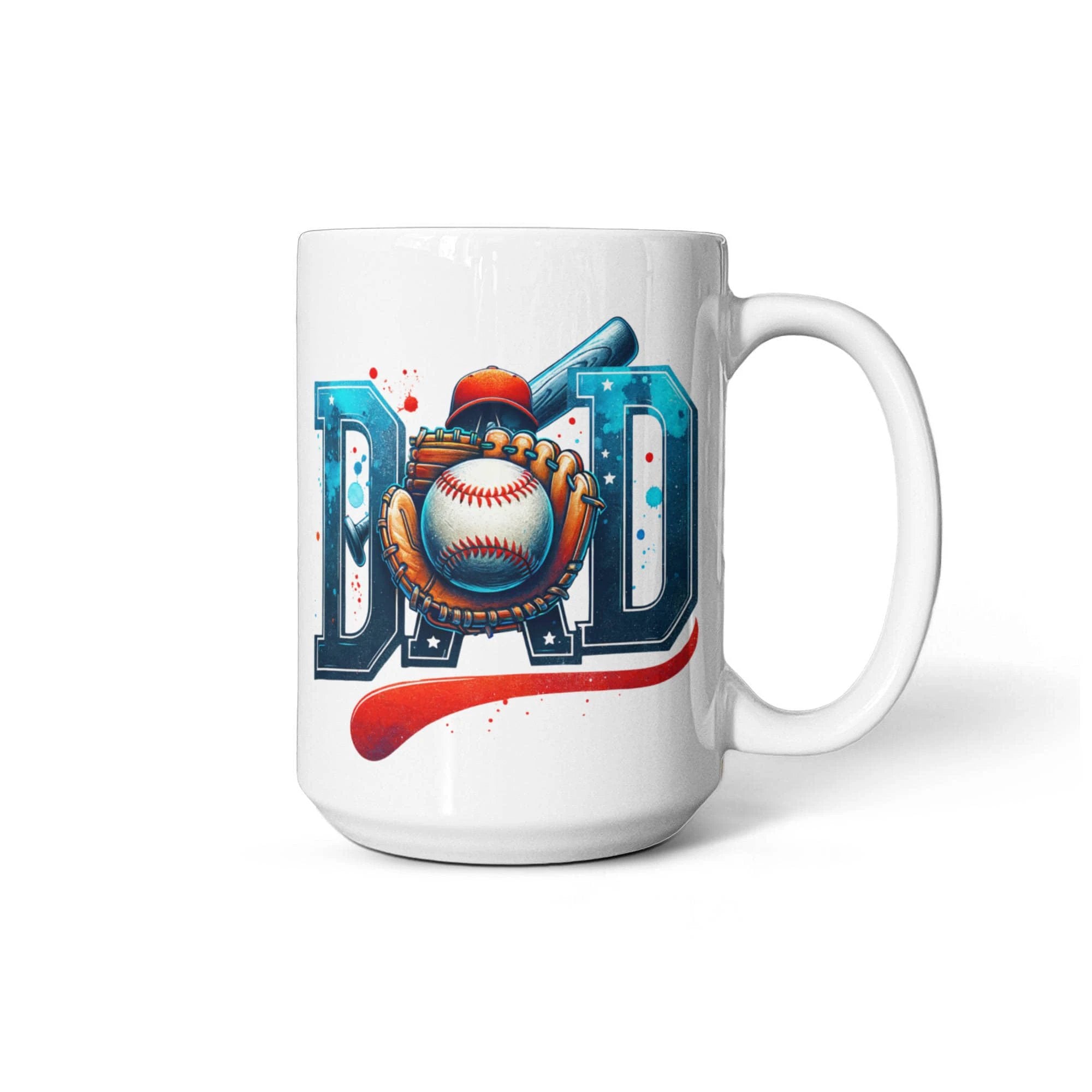 Baseball Dad Mug – Sports-Themed Ceramic Coffee Cup – Gift for Baseball-Loving Father or Coach