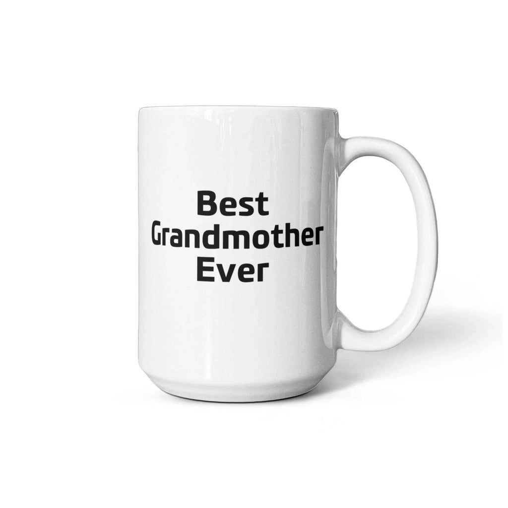 Best Grandmother Ever – Elegant White Ceramic Coffee Mug Gift for Grandma, Sweet Present from Grandkids, Kids, or Daughter