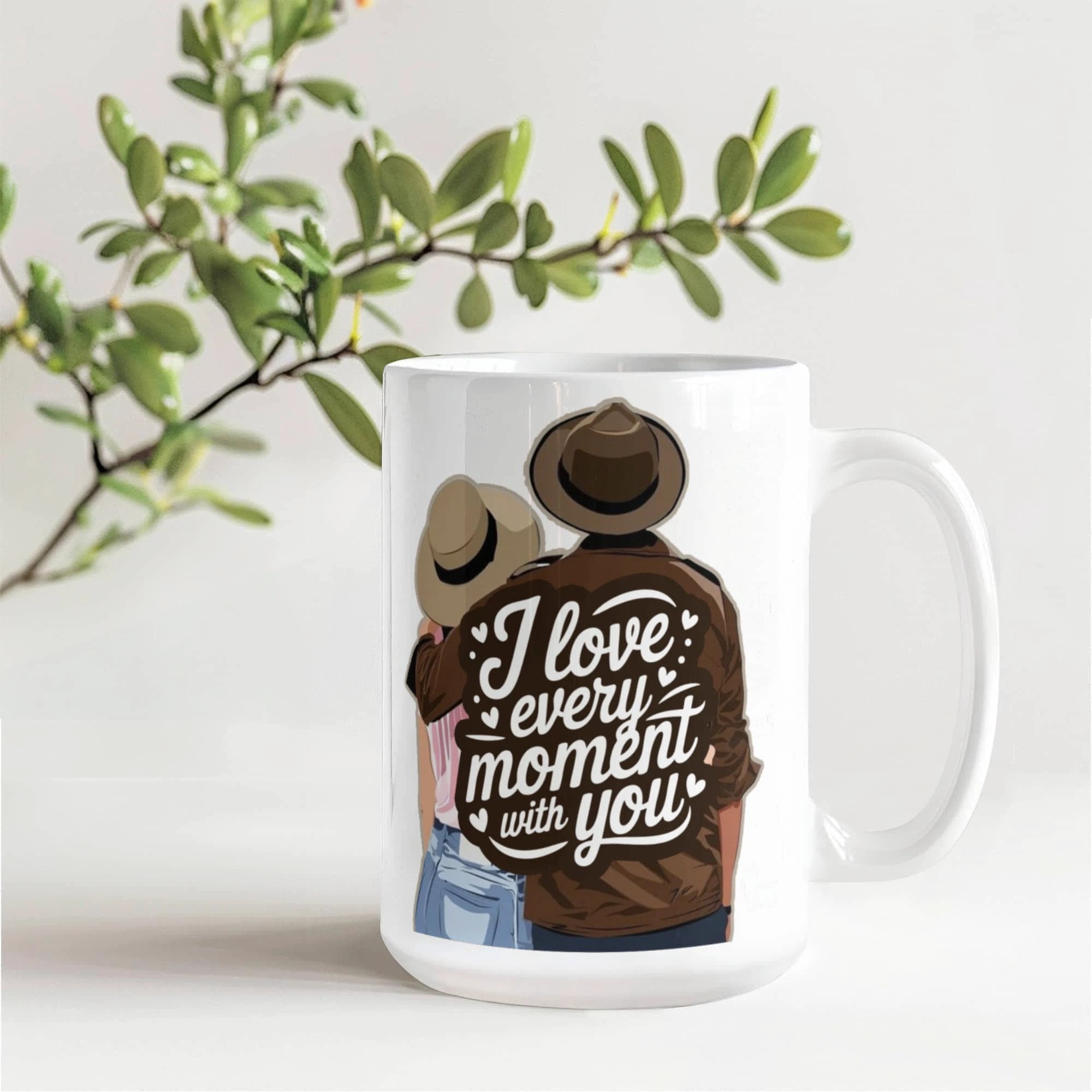 I Love Every Moment With You Mug – Romantic Couple Coffee Cup, Valentine's Day Gift for Husband, Wife, Boyfriend, Girlfriend & Anniversary