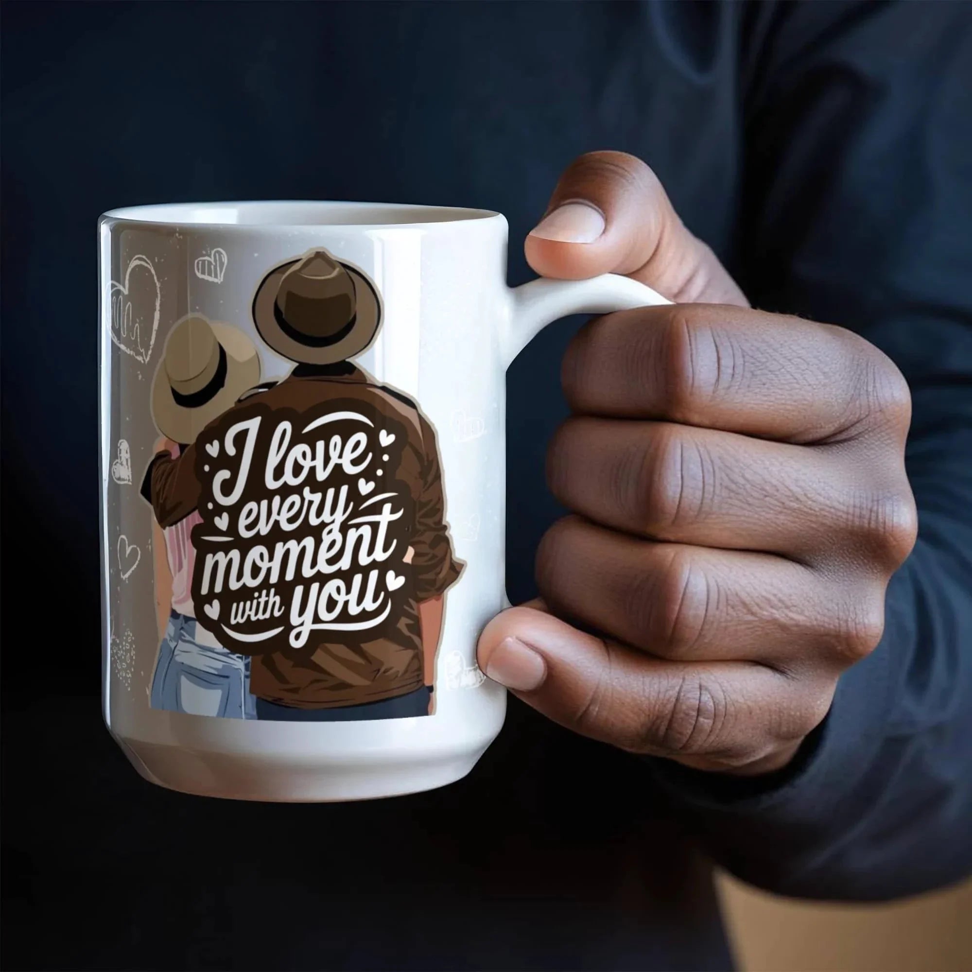 I Love Every Moment With You Mug – Romantic Couple Coffee Cup, Valentine's Day Gift for Husband, Wife, Boyfriend, Girlfriend & Anniversary
