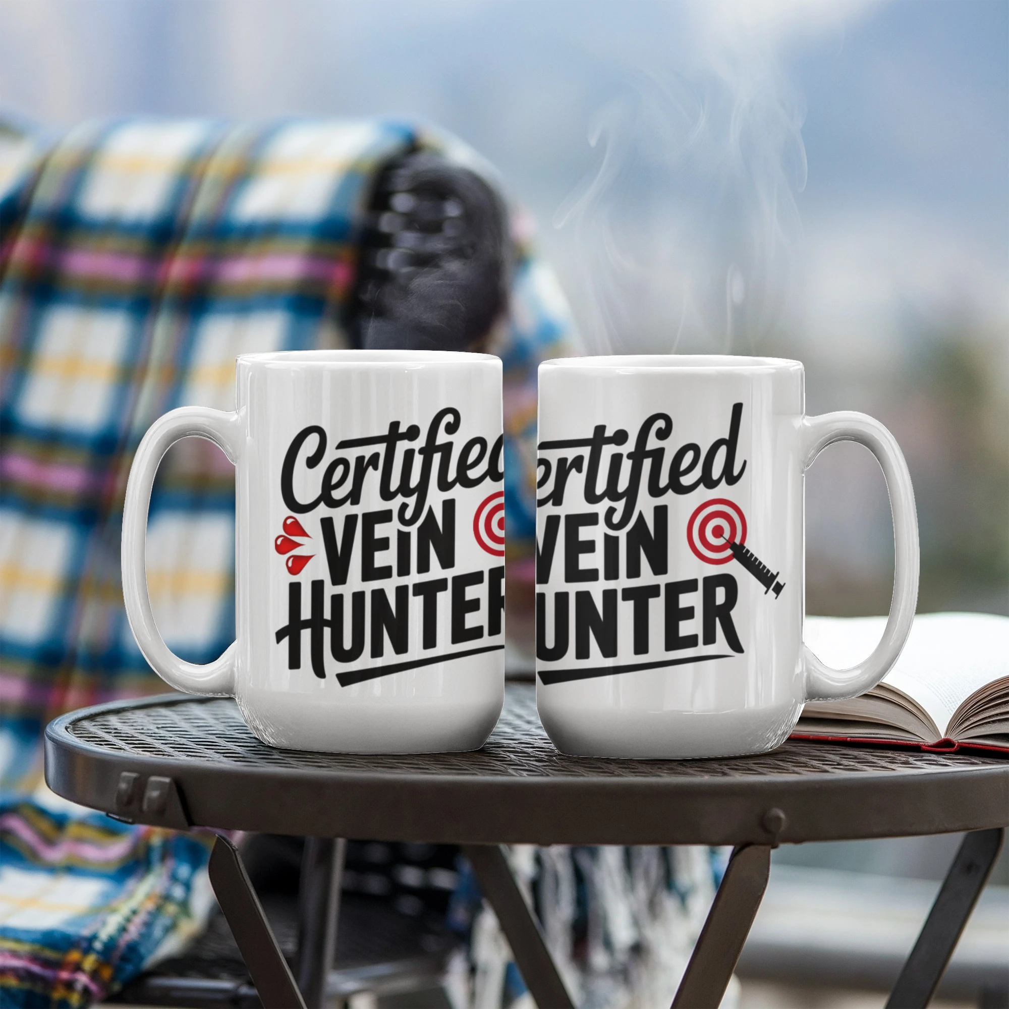 Certified Vein Hunter Phlebotomist Mug – Funny Medical Lab Tech Gift for Coworkers, Nurses & Students