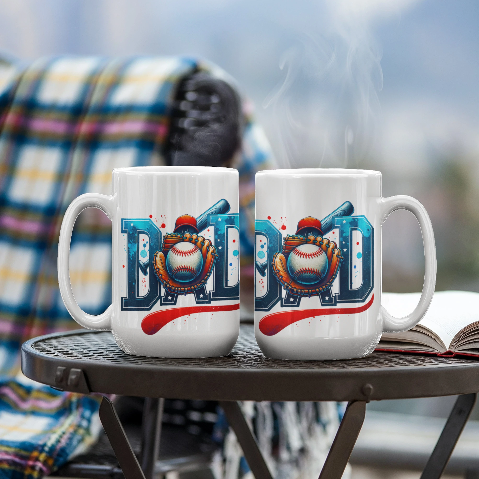 Baseball Dad Mug – Sports-Themed Ceramic Coffee Cup – Gift for Baseball-Loving Father or Coach