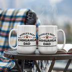 World's Best Chihuahua Dad White Ceramic Coffee Mug – Funny Dog Lover Gift for Pet Dads