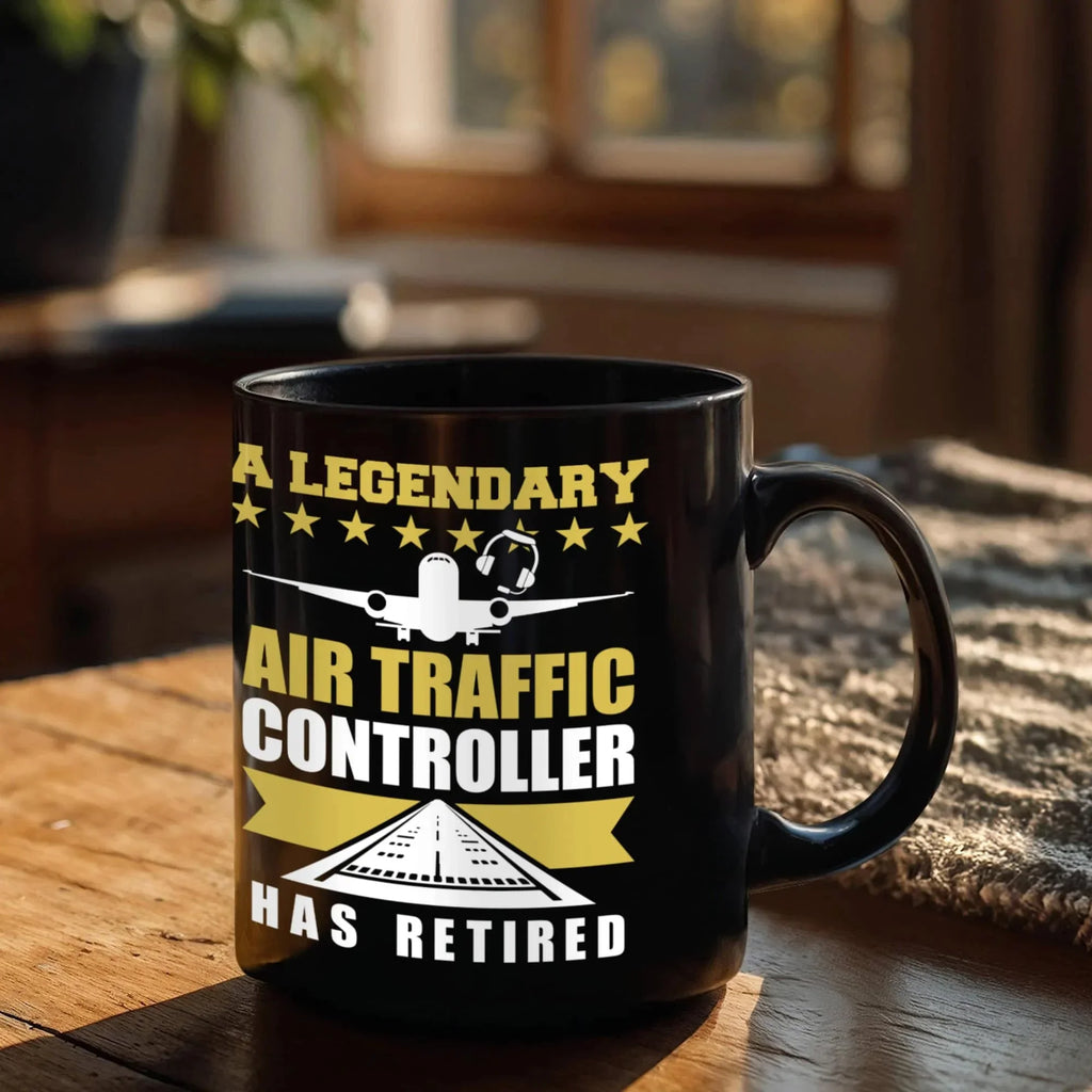 Legendary Air Traffic Controller Has Retired Black Ceramic Coffee Mug