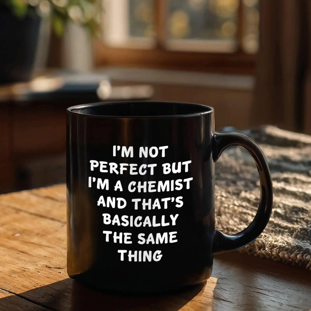 Feel Like a Pro with This Funny Chemist Black Coffee Mug for Graduation, Gifts from Friends to Chemistry Lovers for Unique and Personalized Present
