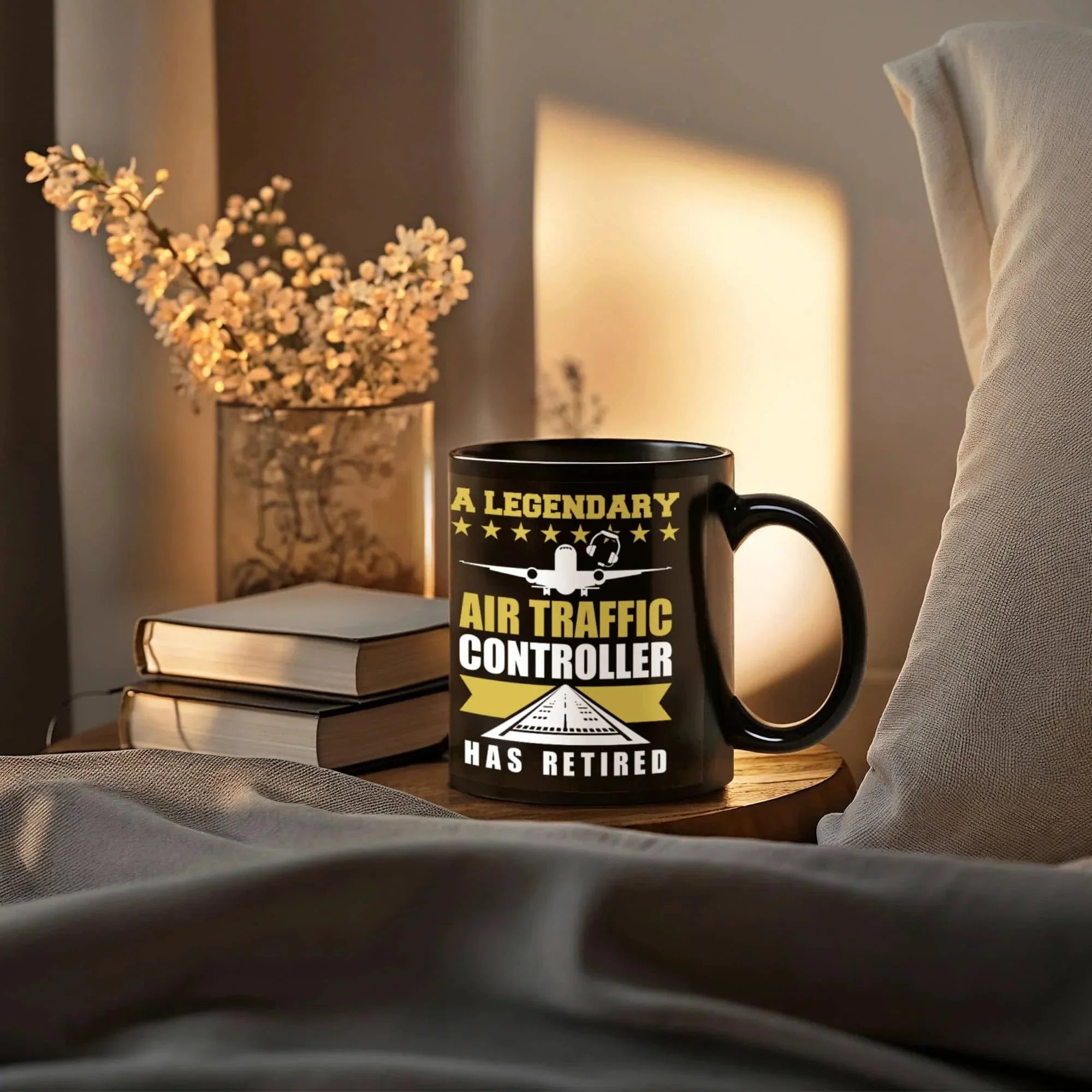 Legendary Air Traffic Controller Has Retired Black Ceramic Coffee Mug