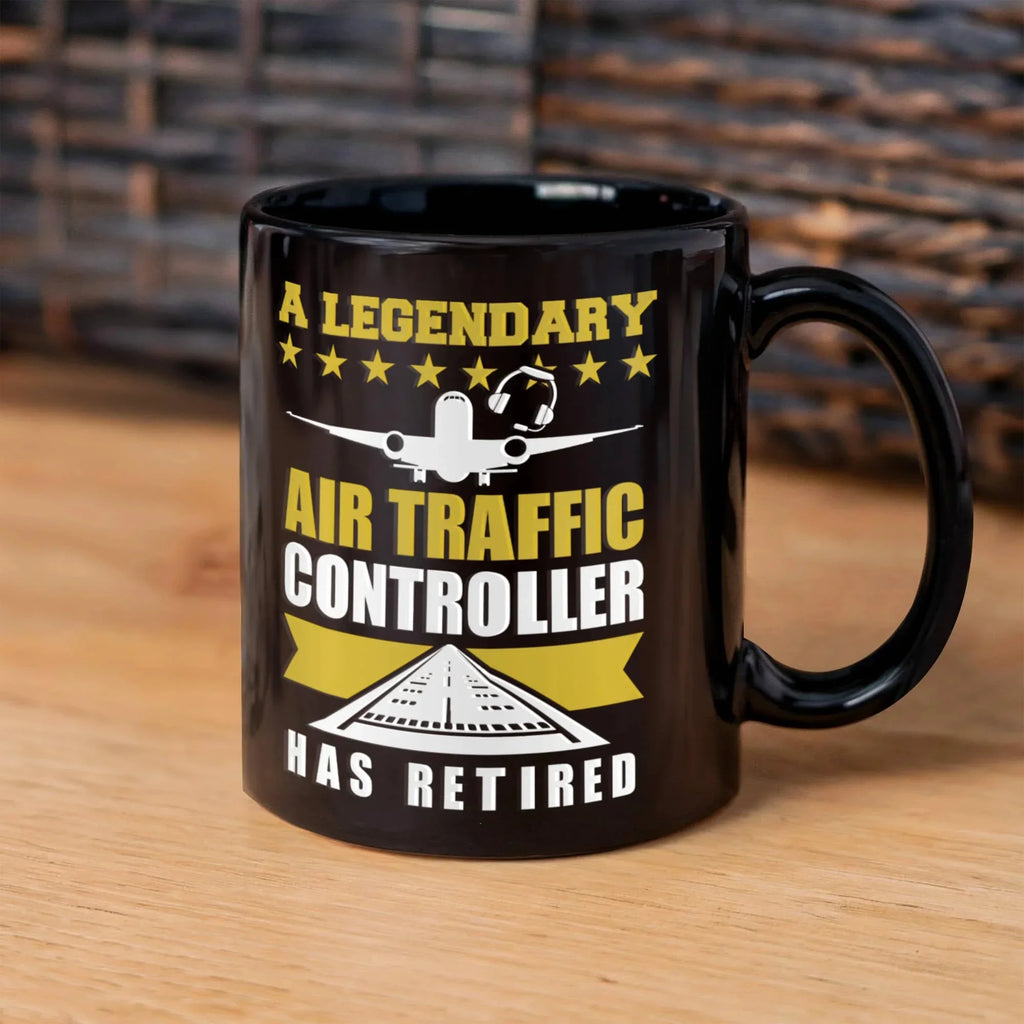 Legendary Air Traffic Controller Has Retired Black Ceramic Coffee Mug