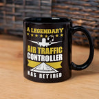 Legendary Air Traffic Controller Has Retired Black Ceramic Coffee Mug