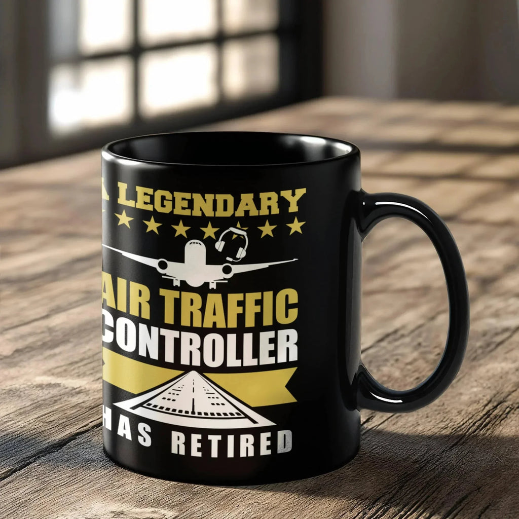 Legendary Air Traffic Controller Has Retired Black Ceramic Coffee Mug