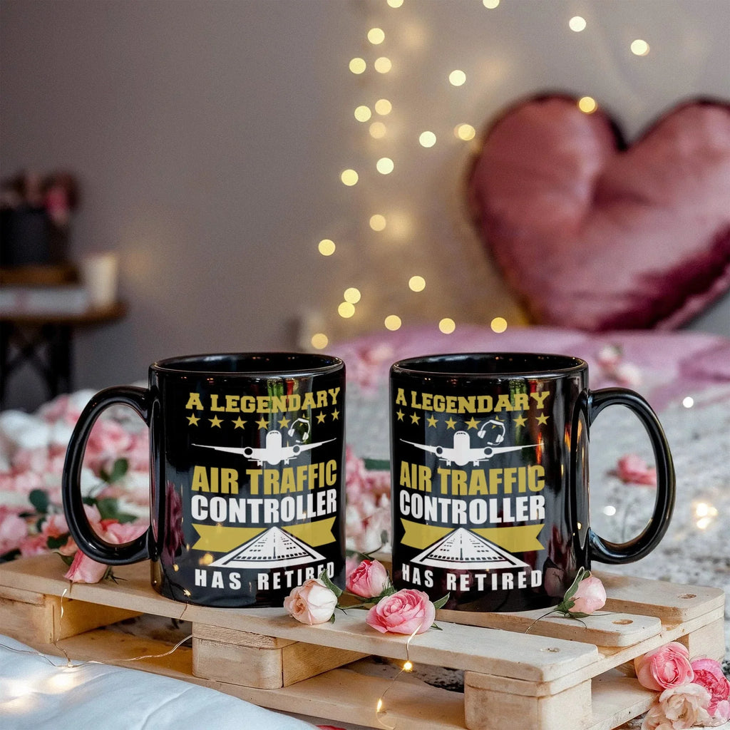 Legendary Air Traffic Controller Has Retired Black Ceramic Coffee Mug