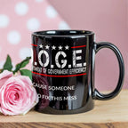 D.O.G.E. Coffee Mug – Funny Conservative Political Gift – Fighting Fraud, Cutting Waste, Saving Billions – 11oz & 15oz Black Ceramic Cup