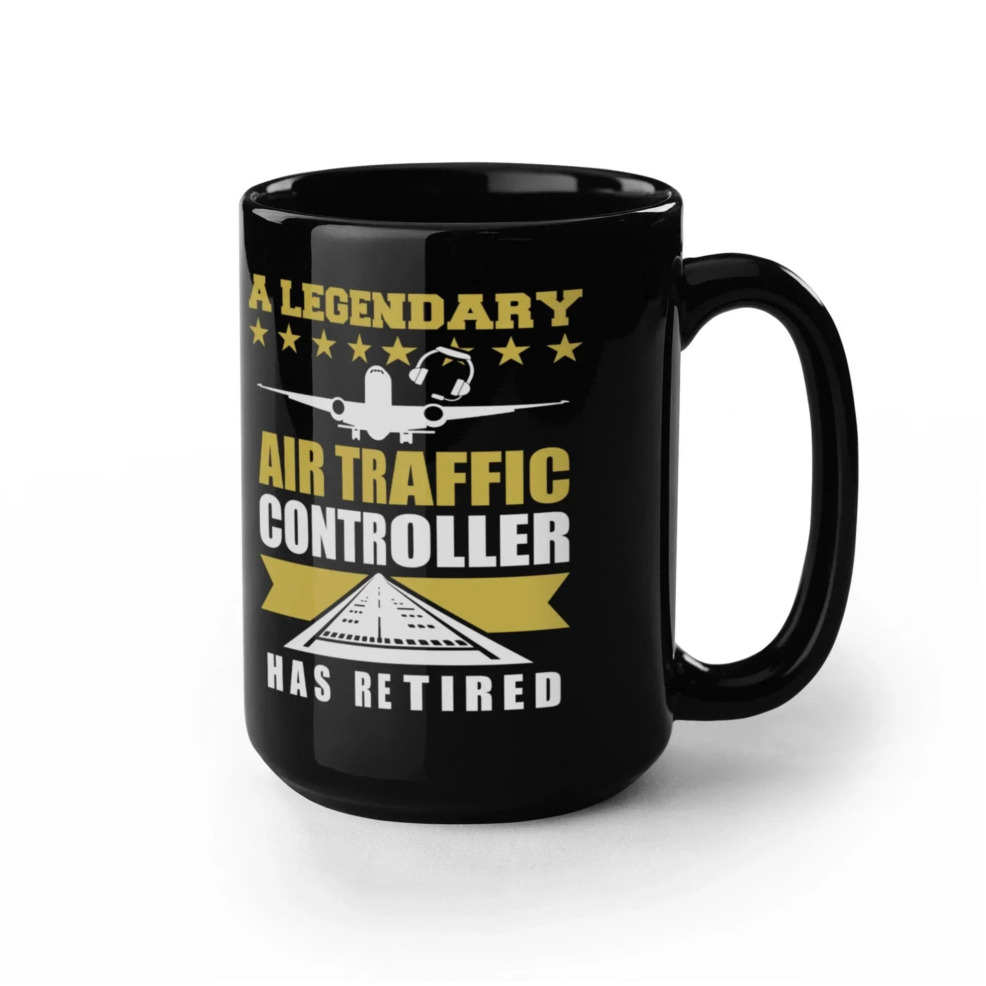 Legendary Air Traffic Controller Has Retired Black Ceramic Coffee Mug