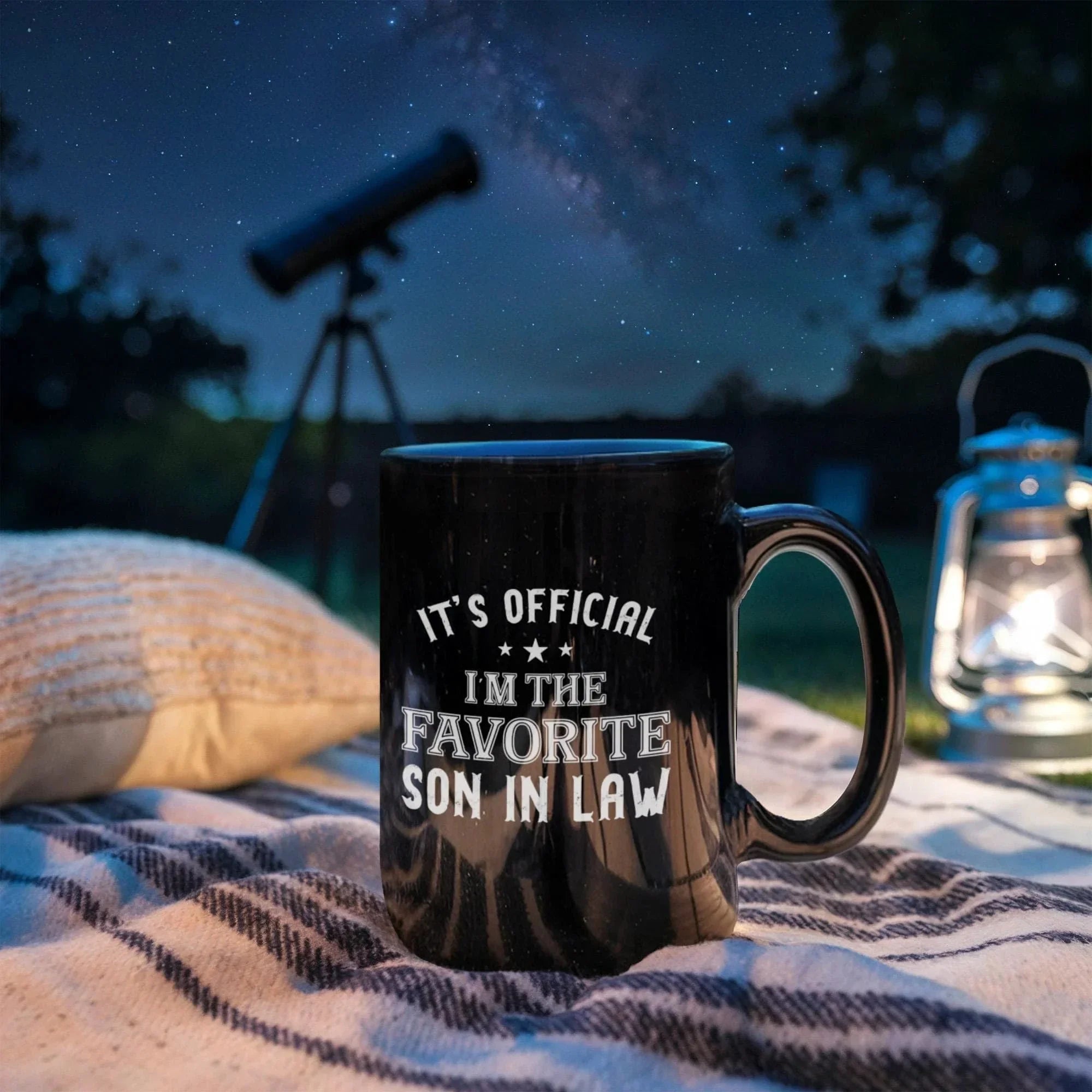 It's Official, I'm the Favorite Son-In-Law – Black Ceramic Coffee Mug (11oz & 15oz)